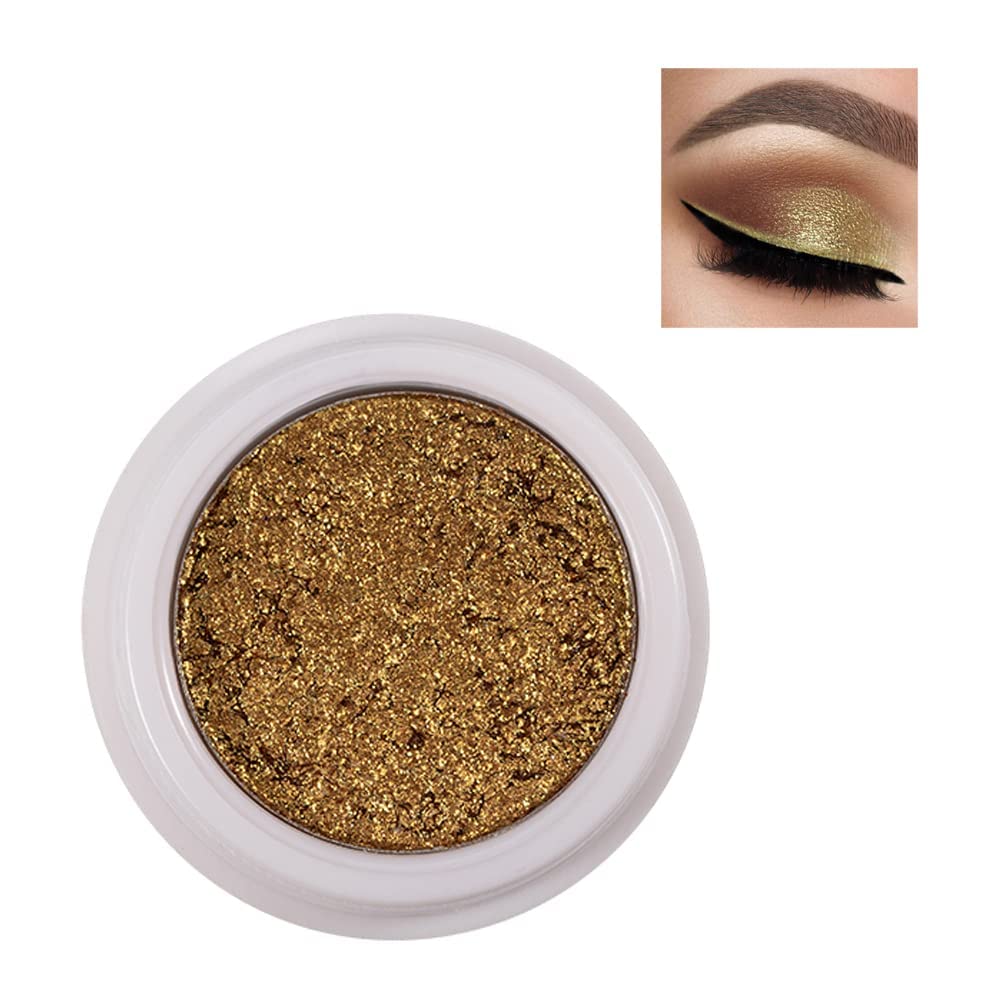 AKARY 12 Colors Glitter Eyeshadow, Mashed Potato Pearlescent Monochrome Eyeshadow Polarized Light Not Smudged Eye Shadow, Highly
