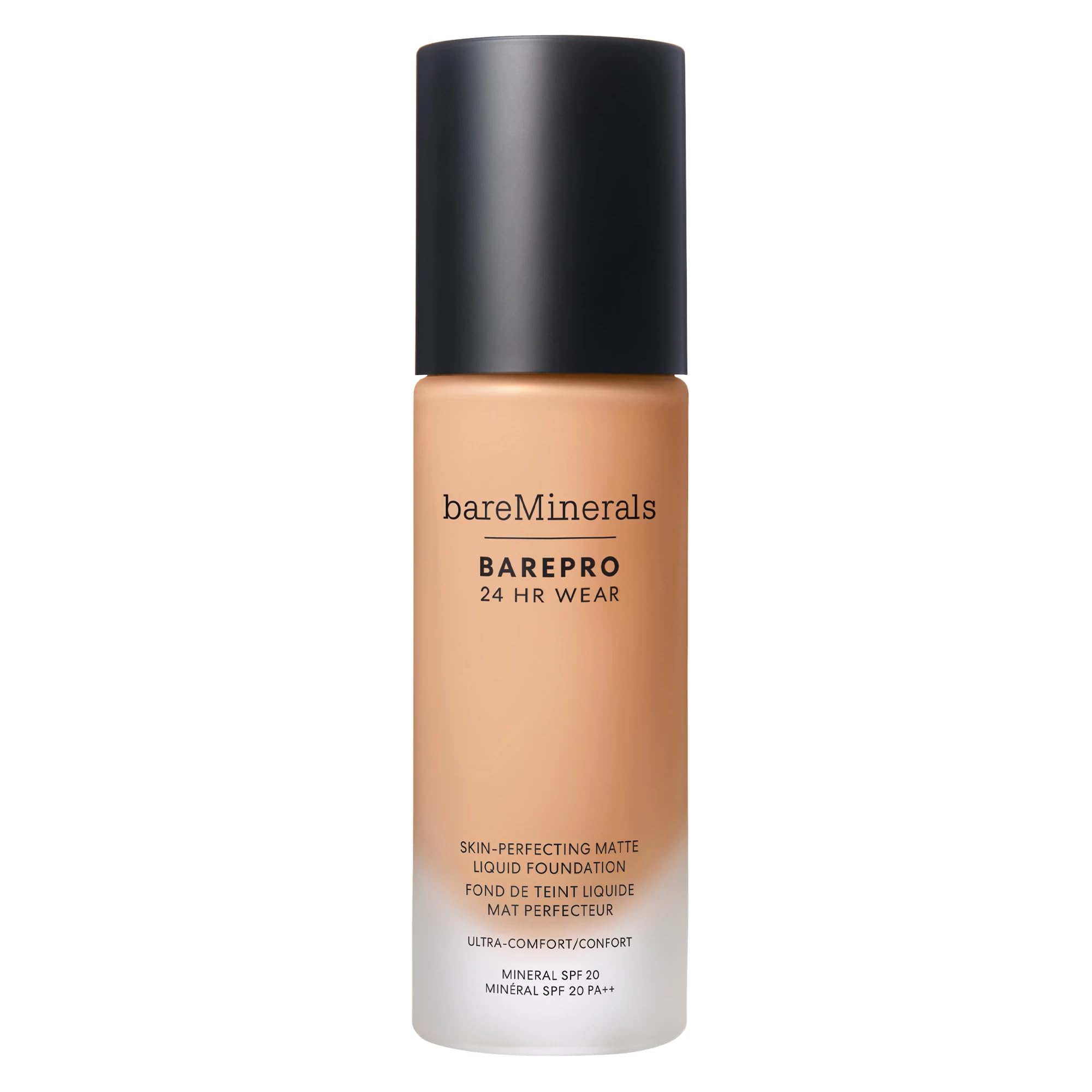 bareminerals Barepro 24HR Wear Matte Liquid Foundation Mineral SPF 20, Full Coverage Foundation Makeup for Mature Skin, Oil-Free