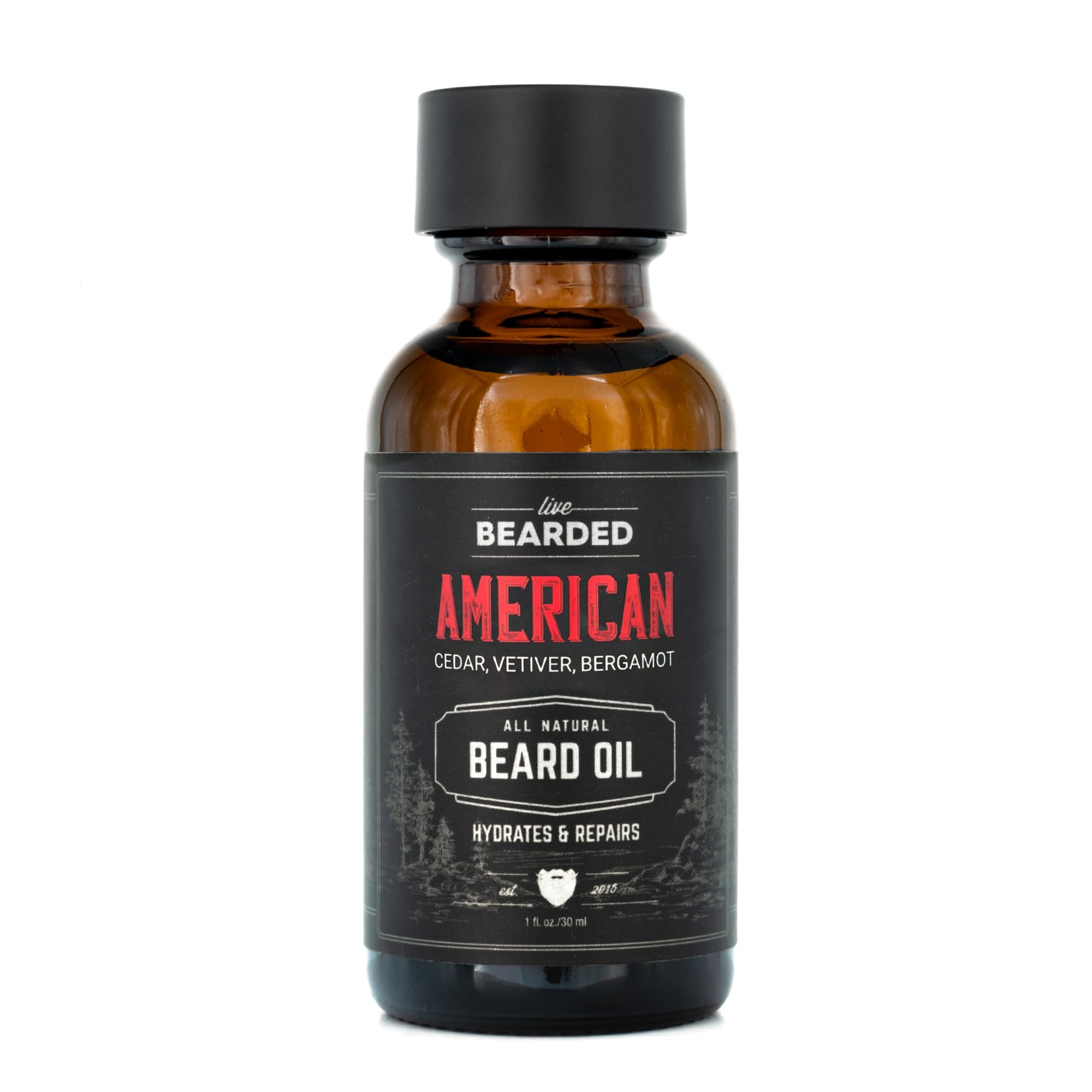 Live Bearded: Beard Oil - Premium All-Natural Beard Oil for Men with Jojoba Oil Beard Care - 1 fl oz - Made in the USA - Beard O
