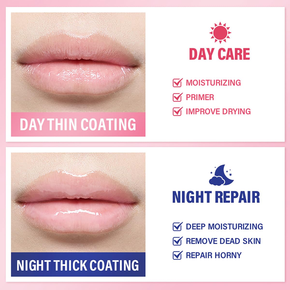 2 Packs Apple & Watermelon Lip Balm Honey Pot, Vitamin E Lip Masks & Moisturizing Propolis Sleeping Lip Mask, Effective Reduces