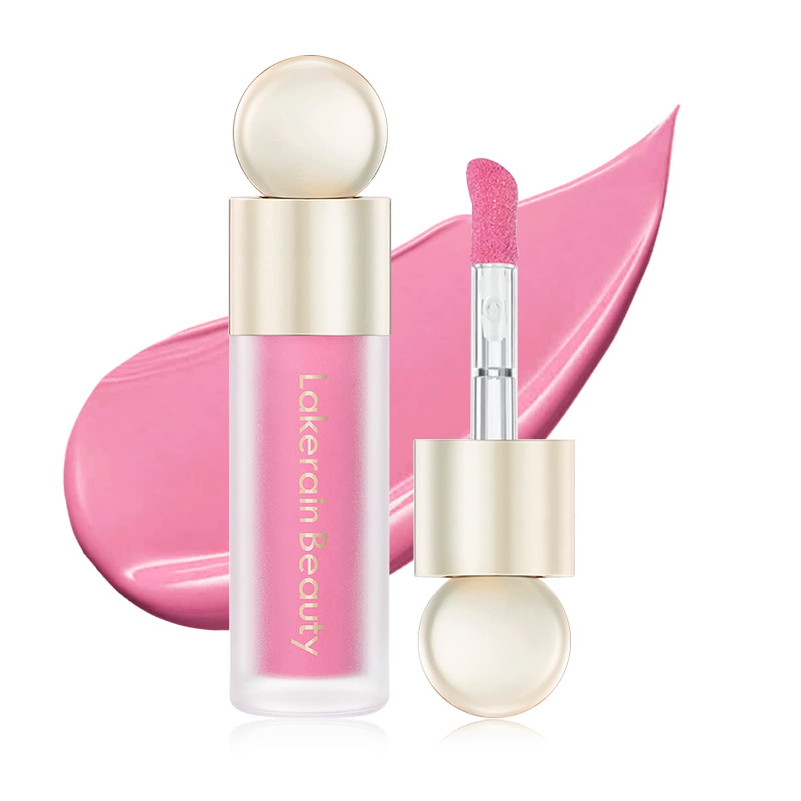 Meicoly Pink Matte Dewy Liquid Blush,Super Natural Cream Blush Stick For Cheeks,Silky Smooth Soft Pinch Long-Lasting Waterproof