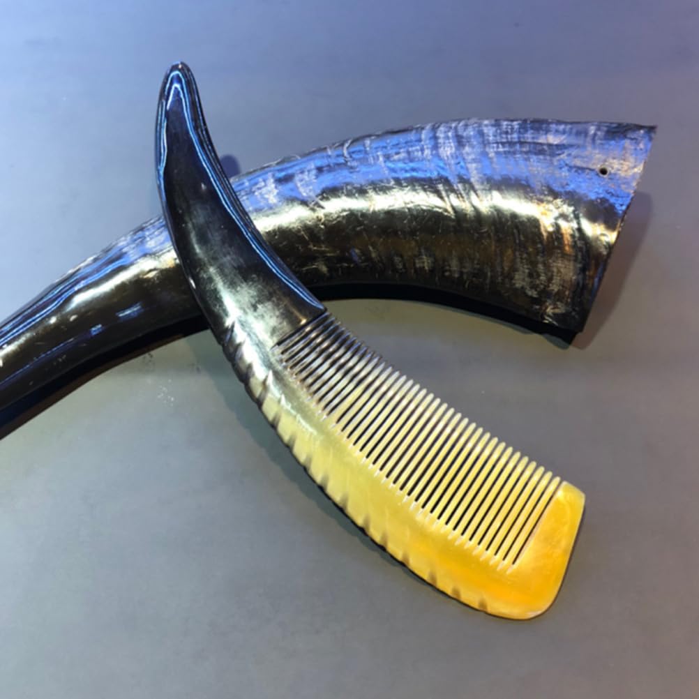 Healeved Ox Horn Comb Horn Comb Hair Detangling Comb Fine Teeth Comb Reusable Hair Comb Women Styling Comb Bone Comb for Hair