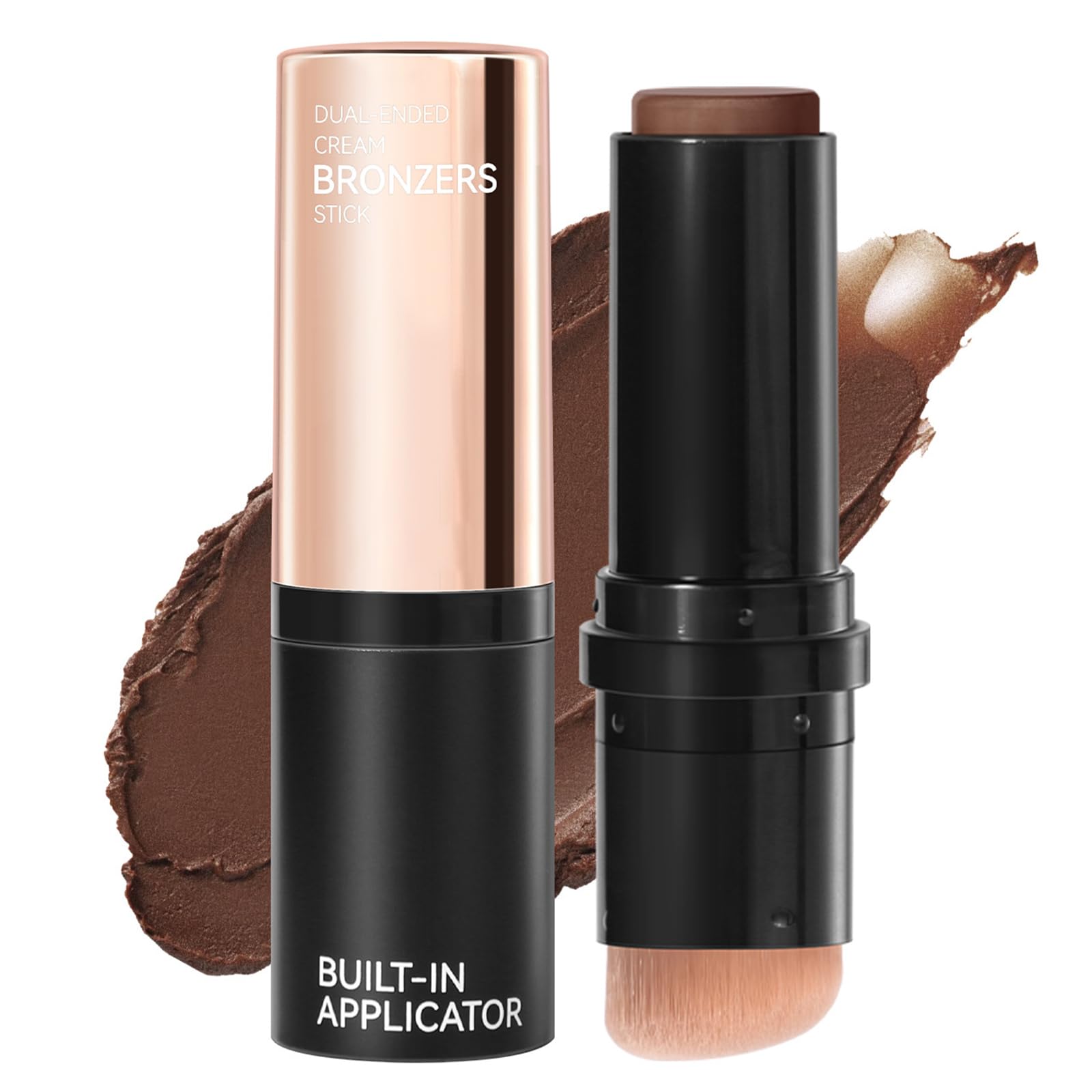 Erinde Cream Contour Bronzer Stick, Natural Finish Contouring Stick, Blendable & Smooth Matte Bronzer Stick, Waterproof & Long L