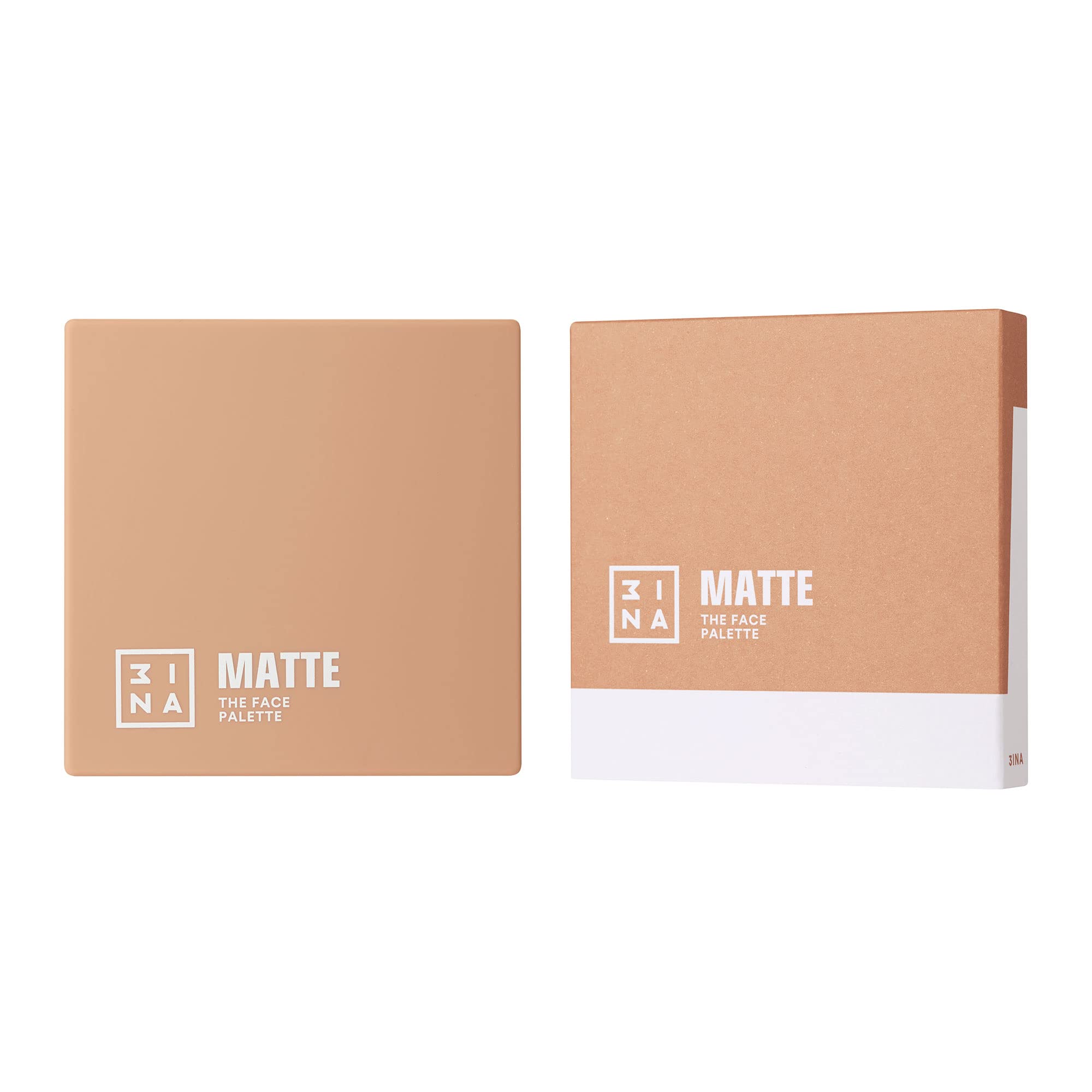 3Ina Makeup - Cruelty Free - Vegan - The Matte Face Palette - 4 Contouring Shades For Face, Eyes And Lips - Contouring Palette -