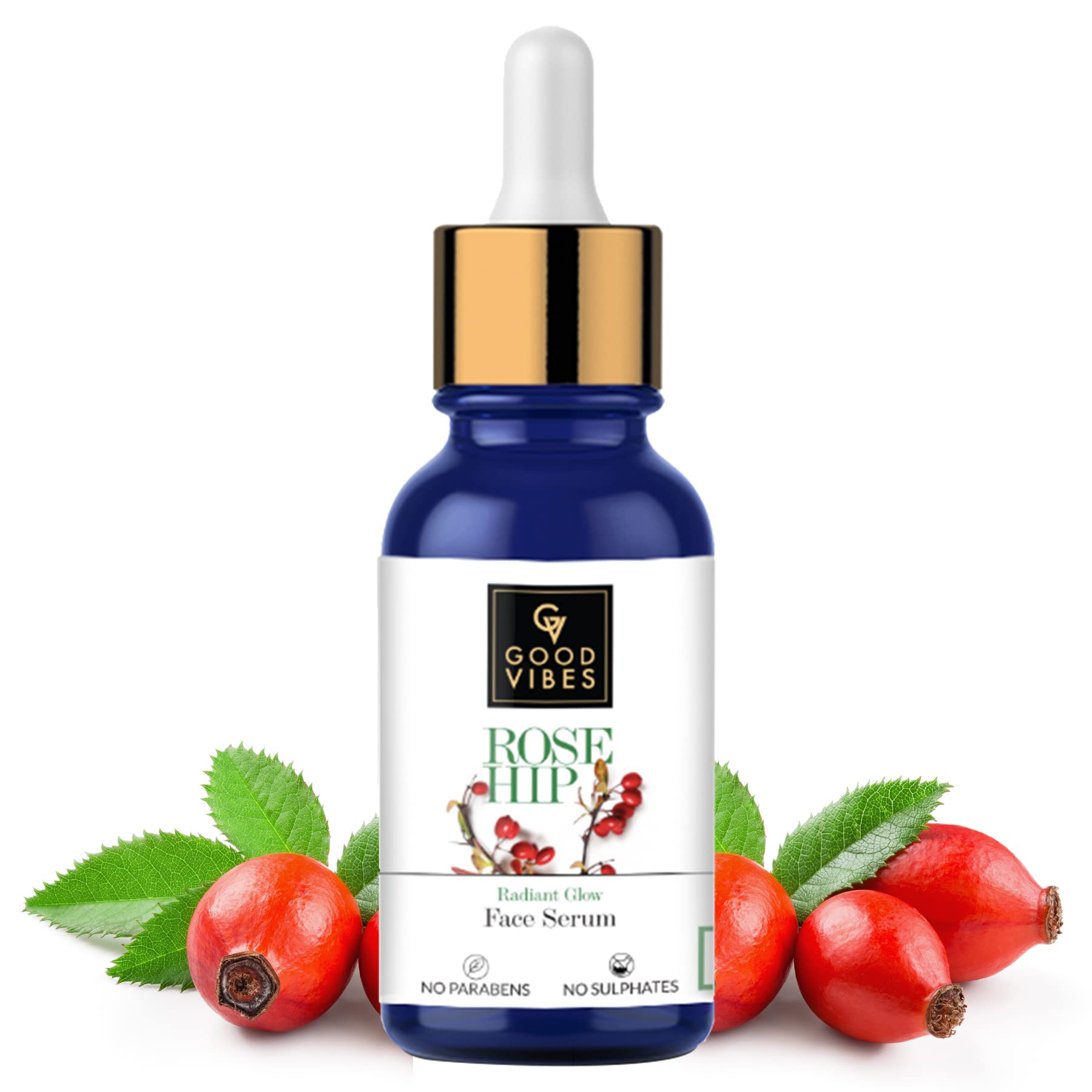 Good Vibes Rose Hip Radiant Glow Face Serum | 10 ml Light Weight Non Greasy Moisturizing Anti Ageing Formula For All Skin Types 