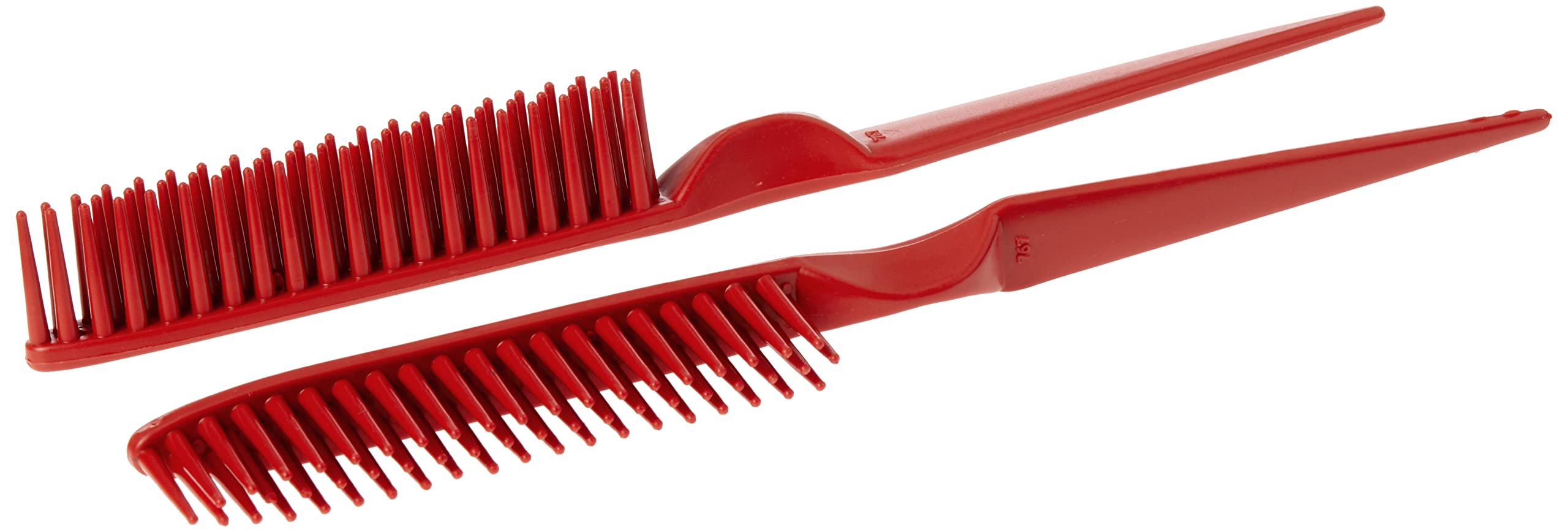 CocoBlack Naturals 3 Row Styling Comb - Detangles & Defines Curls, Small, Red, Model CB5355