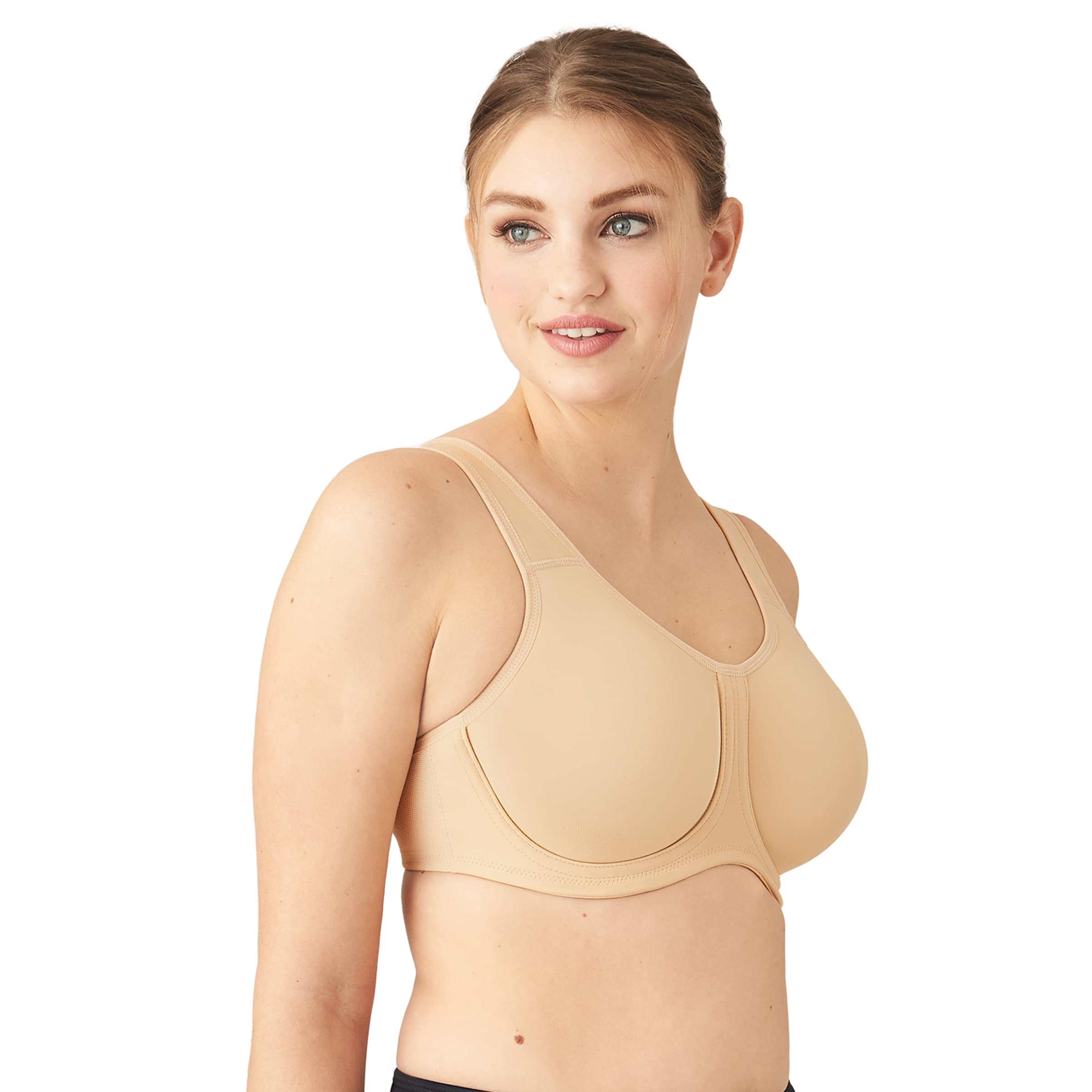 Wacoal womens Full Figure Underwire sports bras, Sand, 32DD US