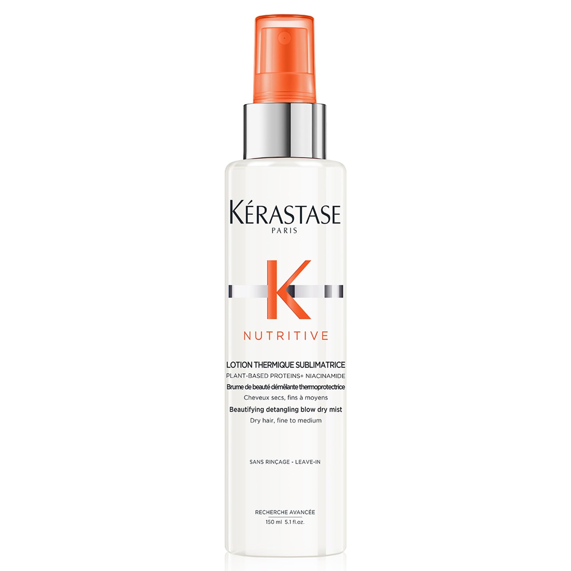 KERASTASE Nutritive Lotion Thermique Sublimatrice, Nourishing Heat Protecting Spray for Fine to Medium Dry Hair, Detangling and 