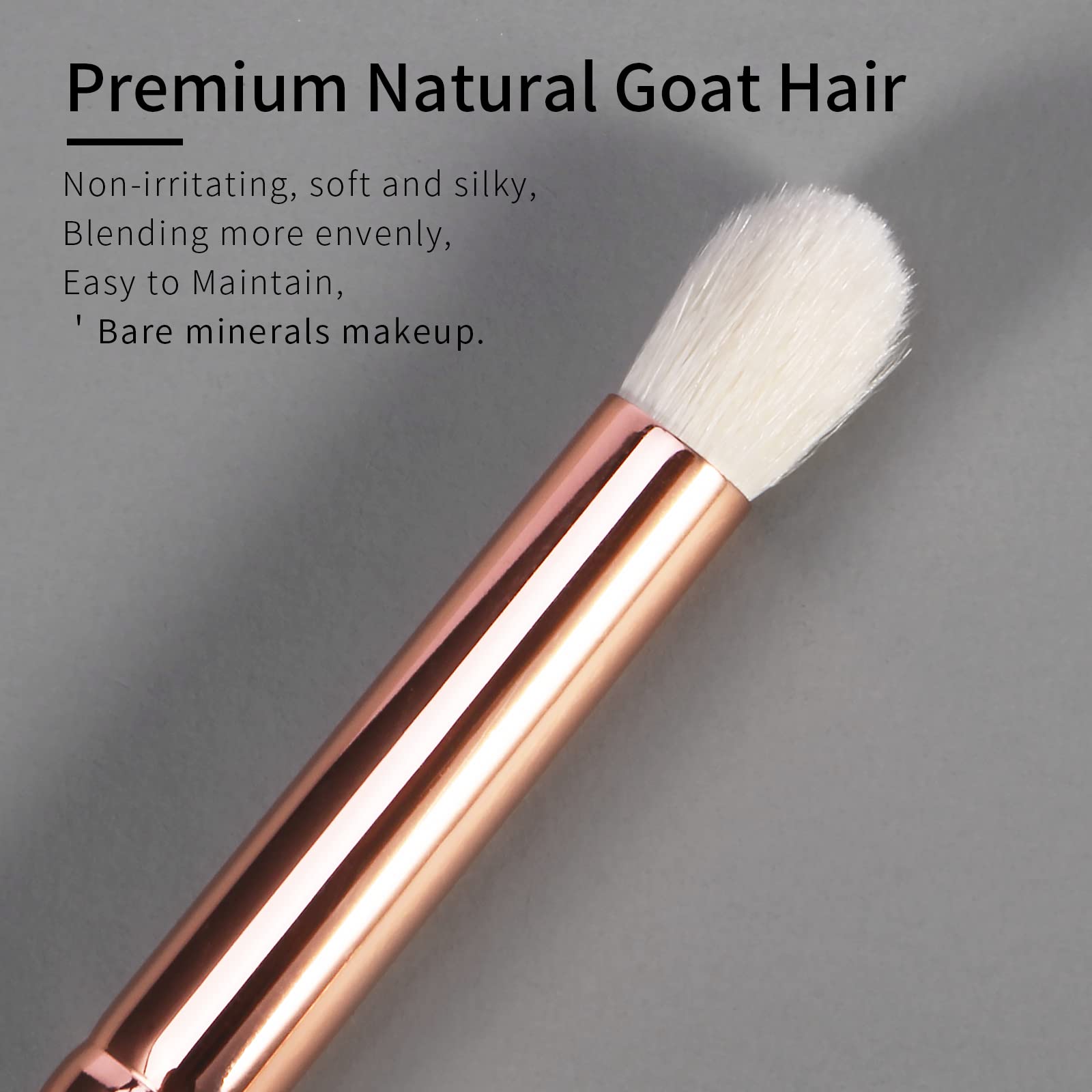 Natural Goat Hair Eyeshadow Brush, Enzo Ken Small Blending Eye Shadow Brush, Eye Shadow Blending Brush, Eye Blending Brush, Nose