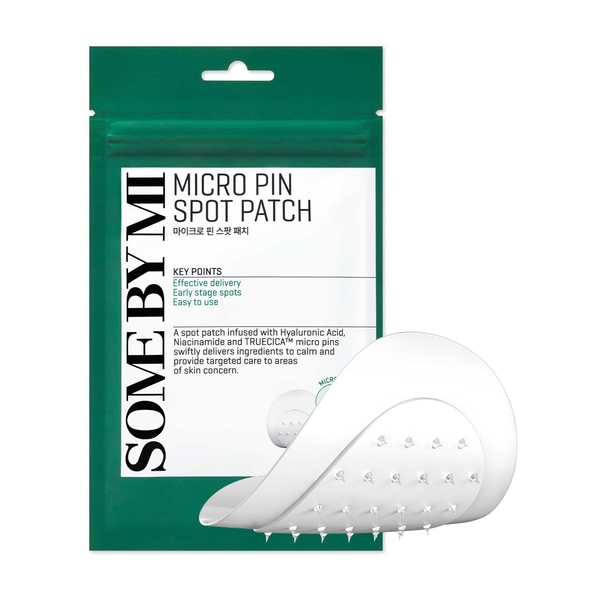 Some By Mi Micro Pin Spot Patch - Pack Of 1, 14Mm 9 Counts - Microneedle Hydrocolloid Pimple Patch With Salicylic And Hyaluronic