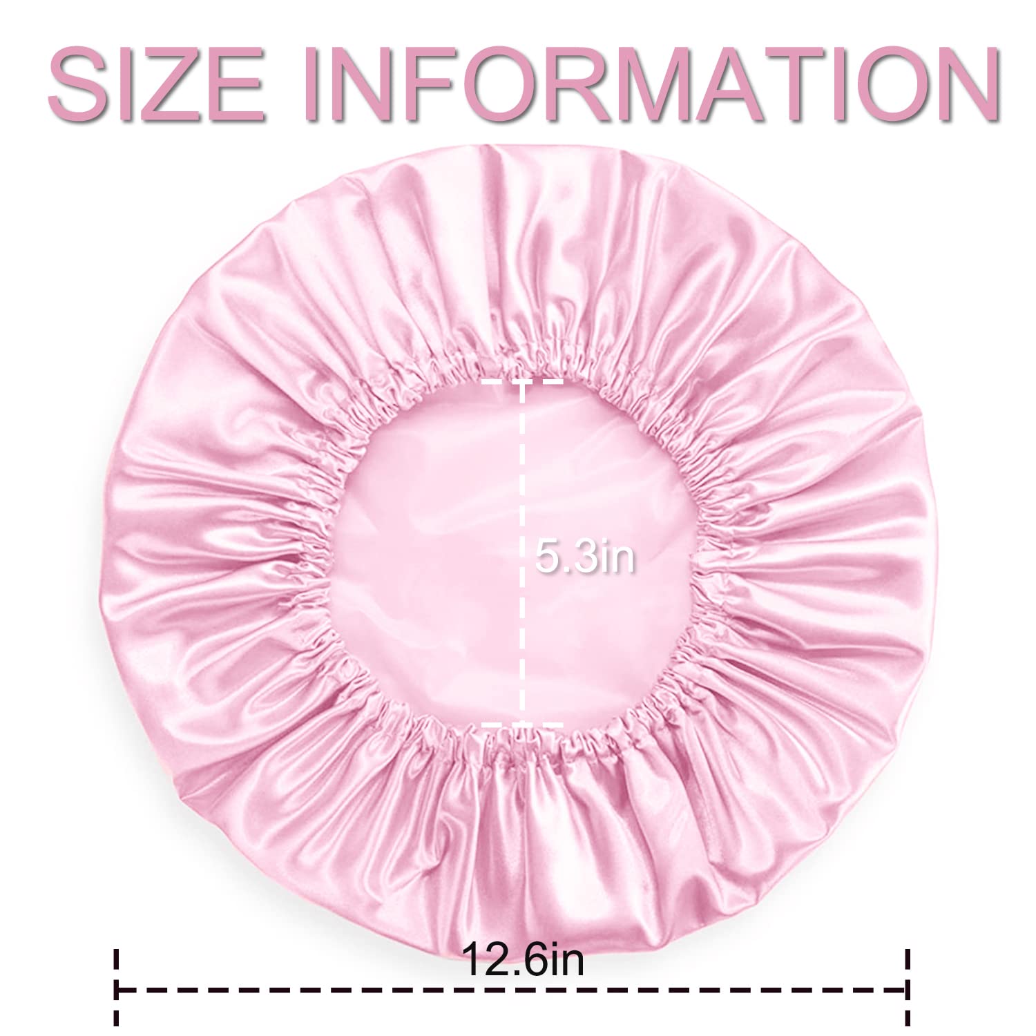 Smilco 2 Pack Large Shower Caps For Women 12.6 Inch Reusable Waterproof Shower Cap, Eva Hair Caps Double Layers Shower Cap For W
