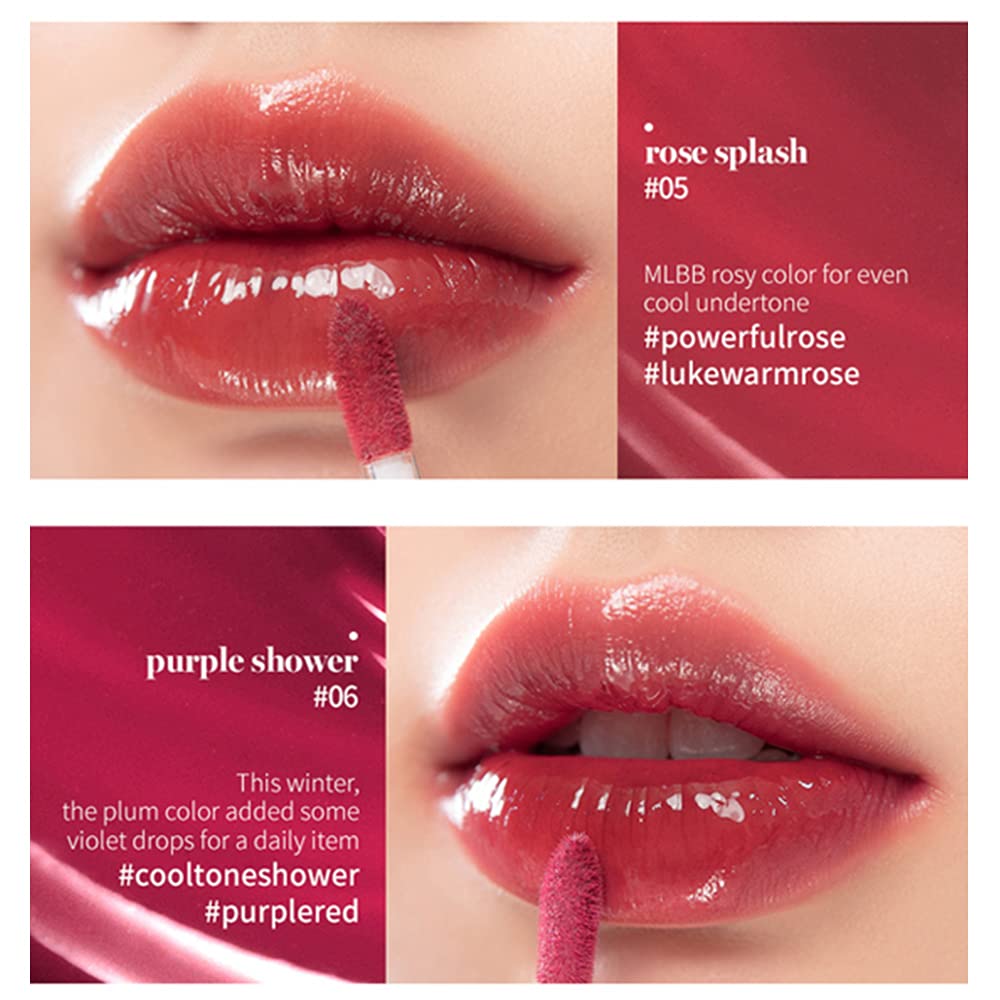 [Rom&Nd] Glasting Water Tint 8 Colors | Vivid Color| Non-Sticky|High Shine| Glossy Finish| Long-Lasting| Moisturizing| Highlight