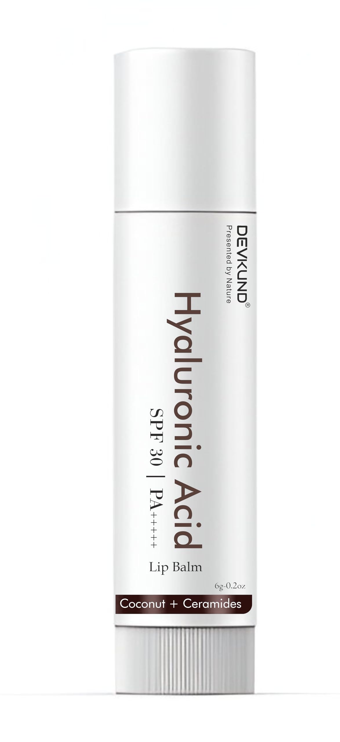Devkund Presented By Nature Hyaluronic Acid Lip Balm With Coconut & Ceramide | Tinted Lip Balm Spf 30 Pa+++ | Deeply Moisturizin