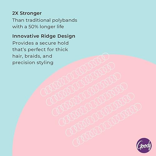 Goody Ouchless Womens Polyband Elastic Hair Tie - 150 Count, Clear - Fine Hair - Hair Accessories To Style With Ease And Keep Yo