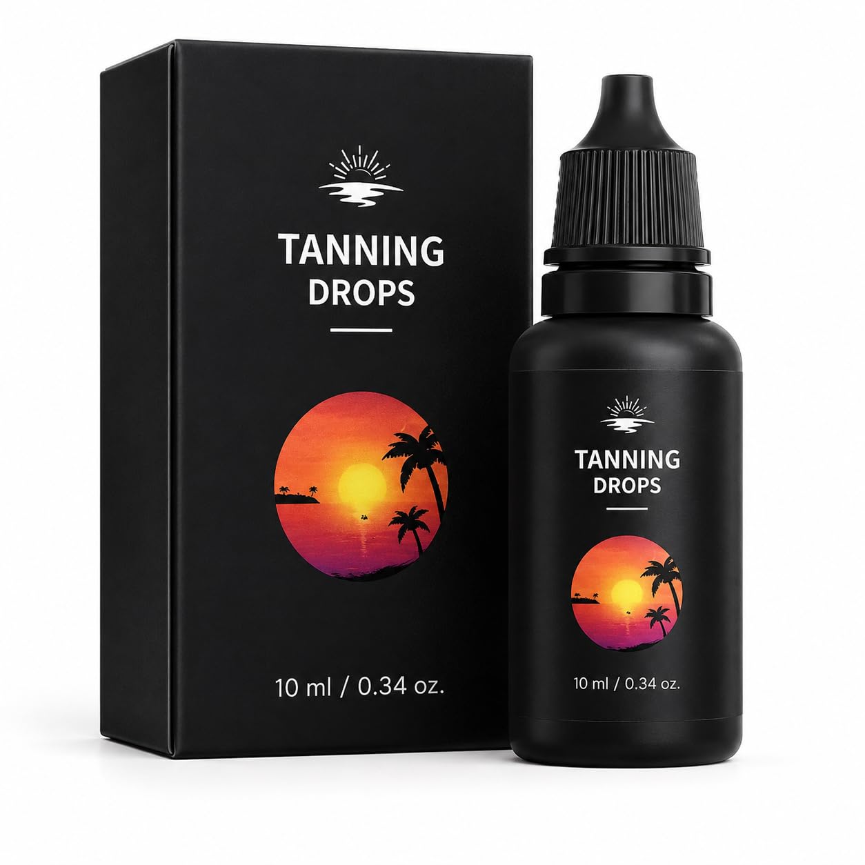 Tanning Drops, 10 mL / 0.34 oz Gradual Self Tanner Drops for Face and Body, Mix with Moisturizer, Customizable SunKissed Glow D