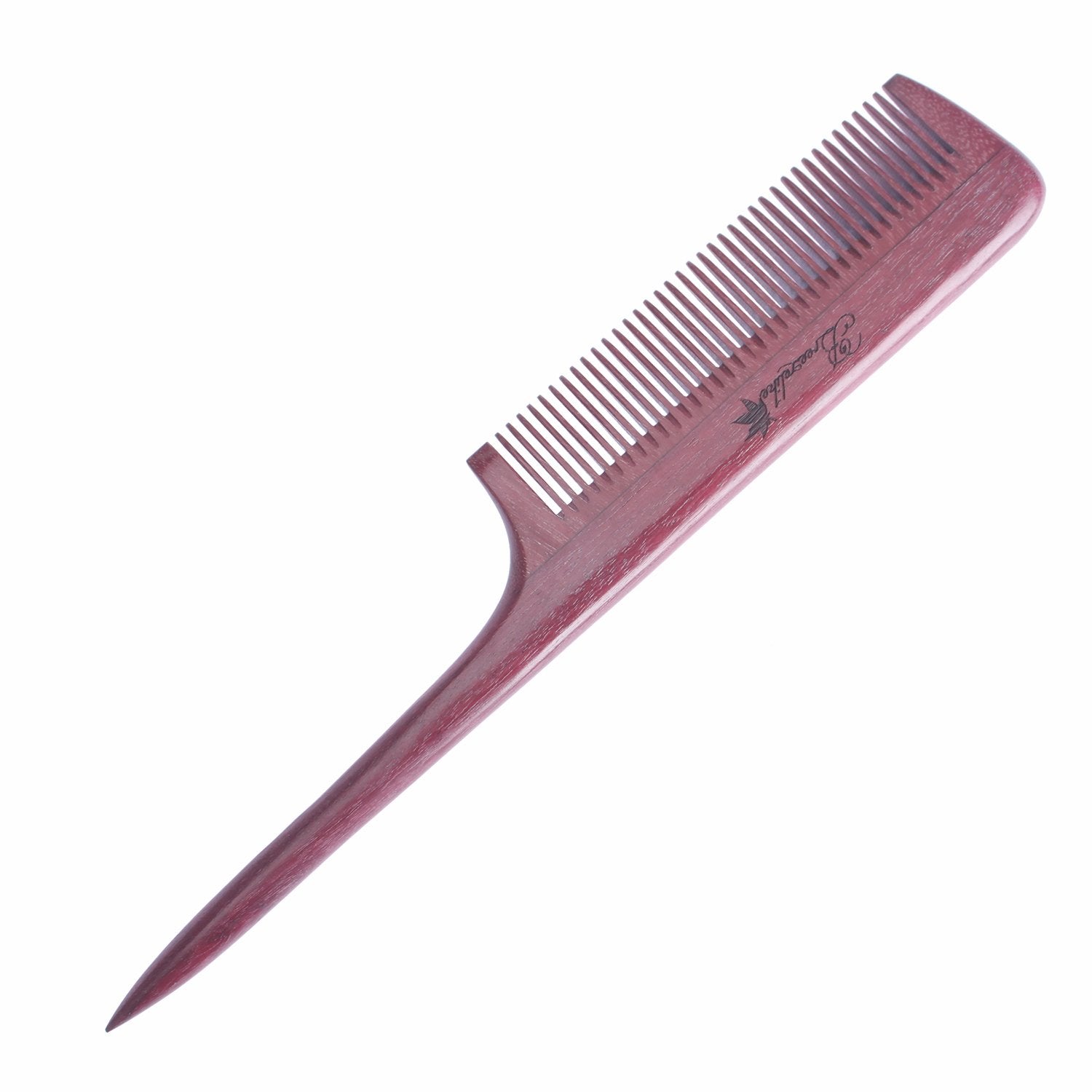 Breezelike Hair Combs - Fine Tooth Purpleheart Wooden Tail Comb - No Static Teasing Hair Comb For Women