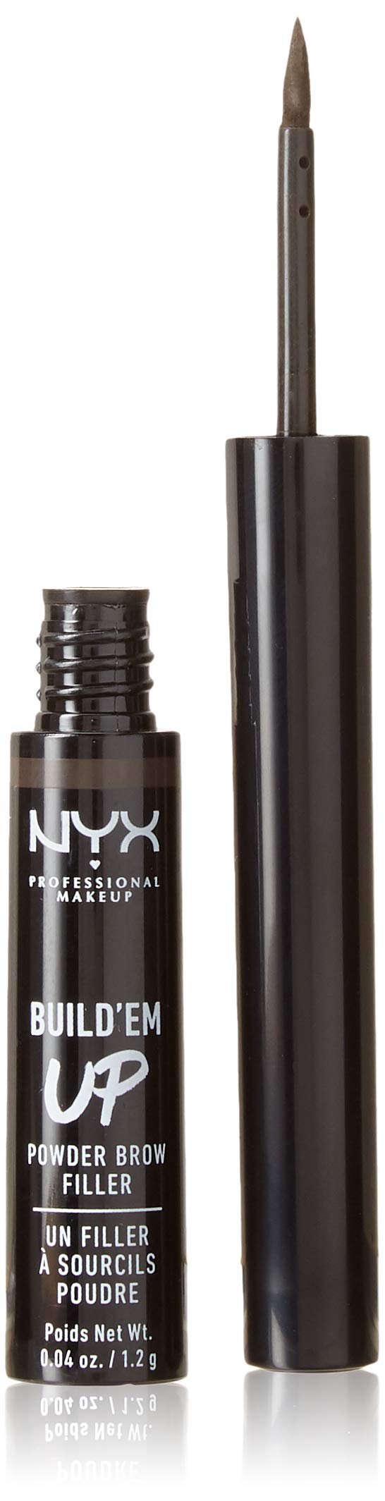NYX Cosmetics Buildem Up Powder Brow Filler, Black, Full Size