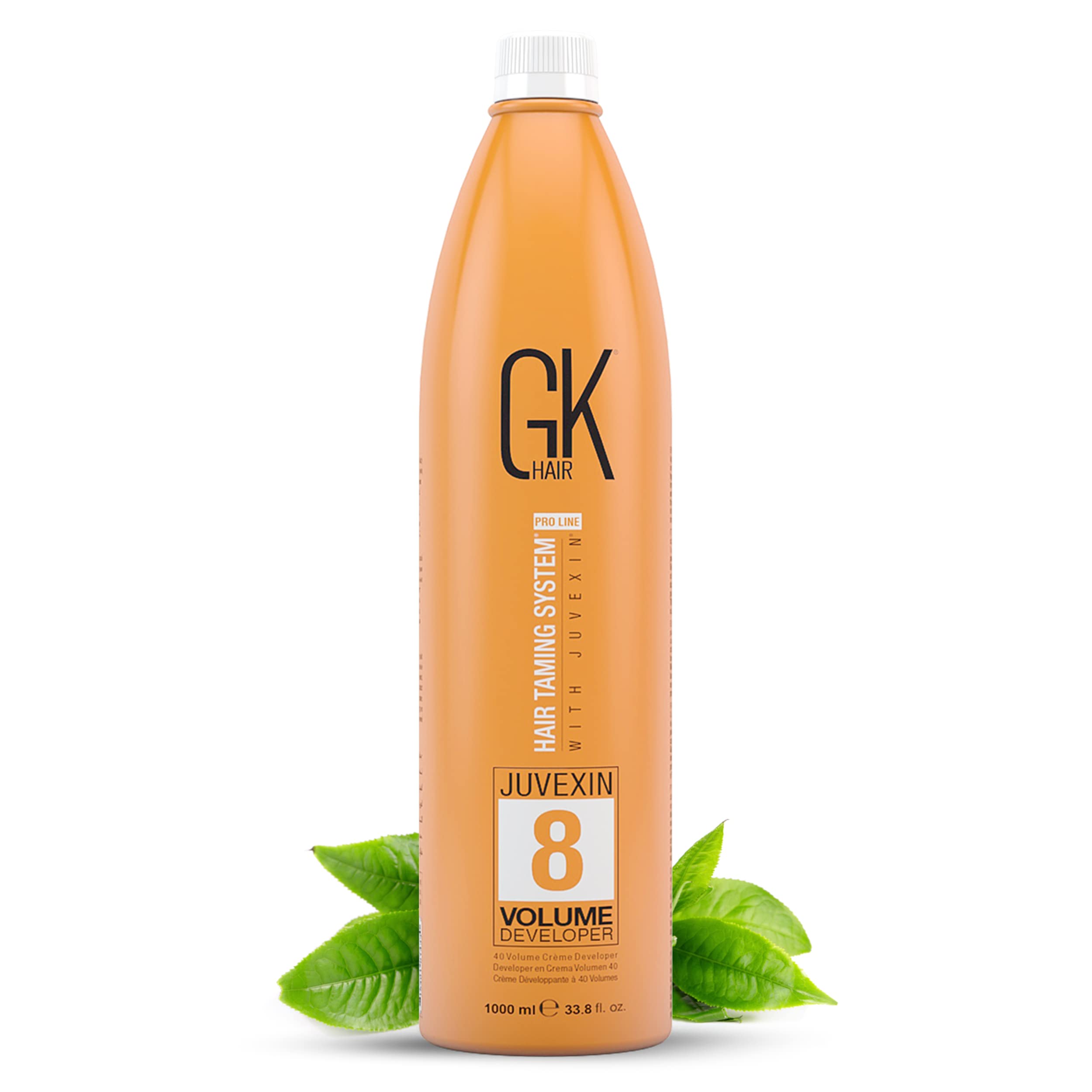Global Keratin GK HAIR Professional Hair Creme 8 Volume Developer 33.8 Fl Oz for Hair Coloring Bleach - High-Performance Long La
