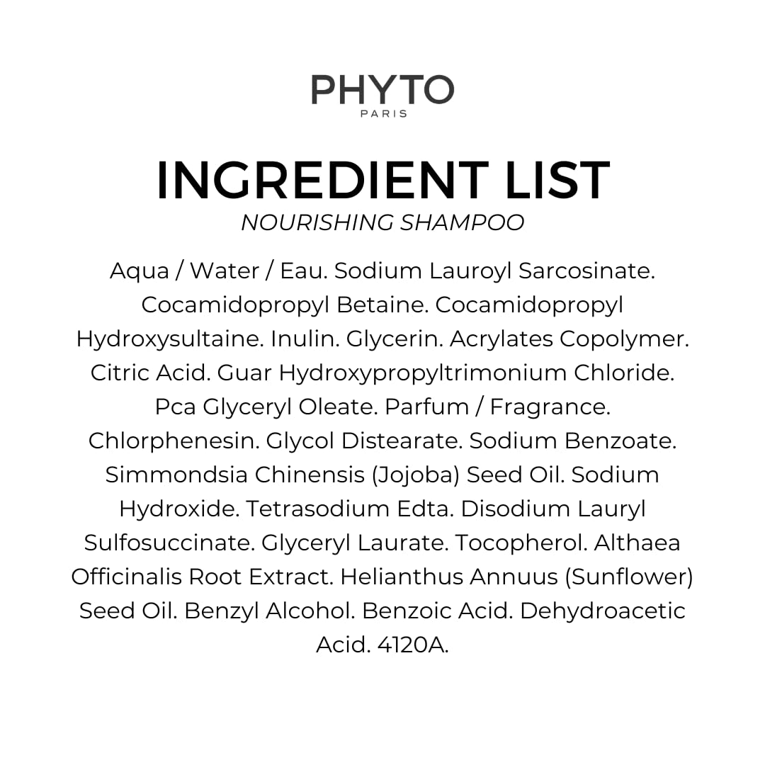 Phyto Nourishment Nourishing Shampoo With Jojoba Oil Sulfate Free For Dry Hair, Hydrating, Moisturizing Shampoo, 8.45 Fl. Oz.