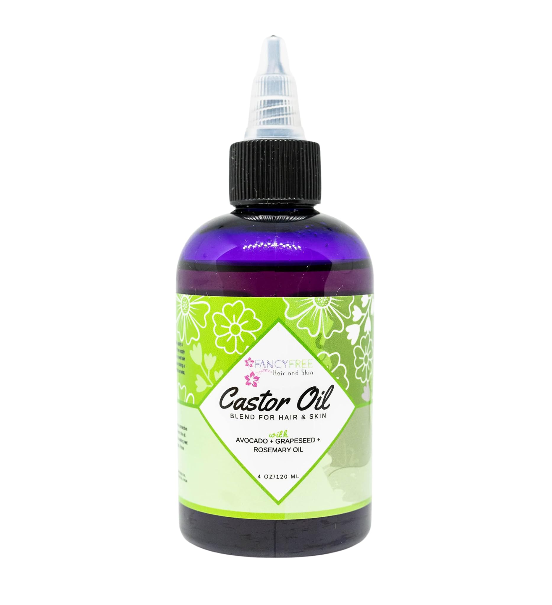 Fancy Free Hair and Skin Castor Oil Hair & Skin Blend, 4 oz  Lightweight Nourishing Oil for Moisture & Shine