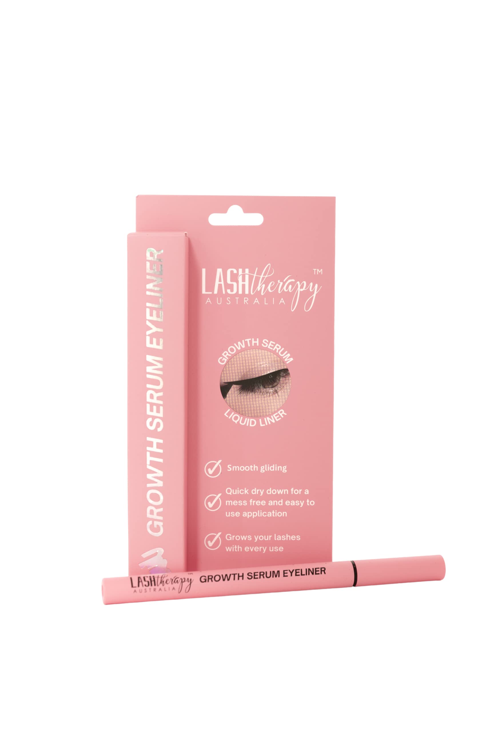 Lash Therapy Australia Growth Serum Eyeliner, Smudge Proof, Quick Dry Eye Liner, Long Lasting Liquid Eyeliner, Black Eyeliner Pe
