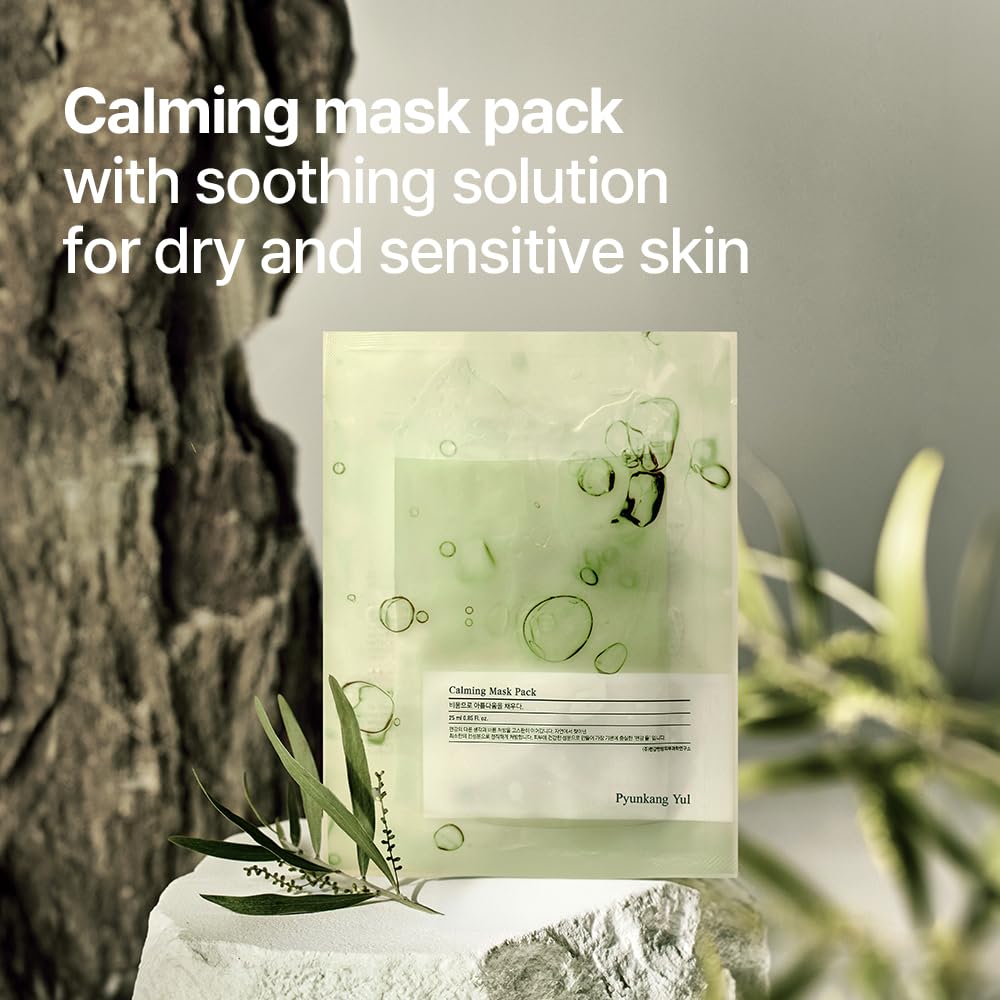 Pyunkang Yul Ceramide Calming Mask Pack 10 Pcs - Korean Face Mask Skin Care Products, Beauty Face Mask Containing Panthenol, Hya
