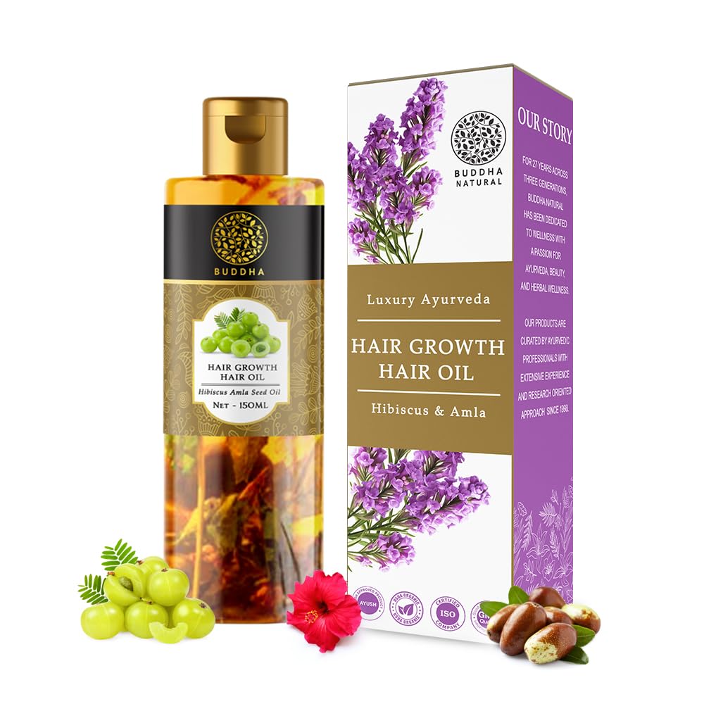 Buddha Natural Hair Oil For Fast Growth   Ayush Certified  Helps To Promote Healthy Growing Hair  Hair Strengthening Oil (15