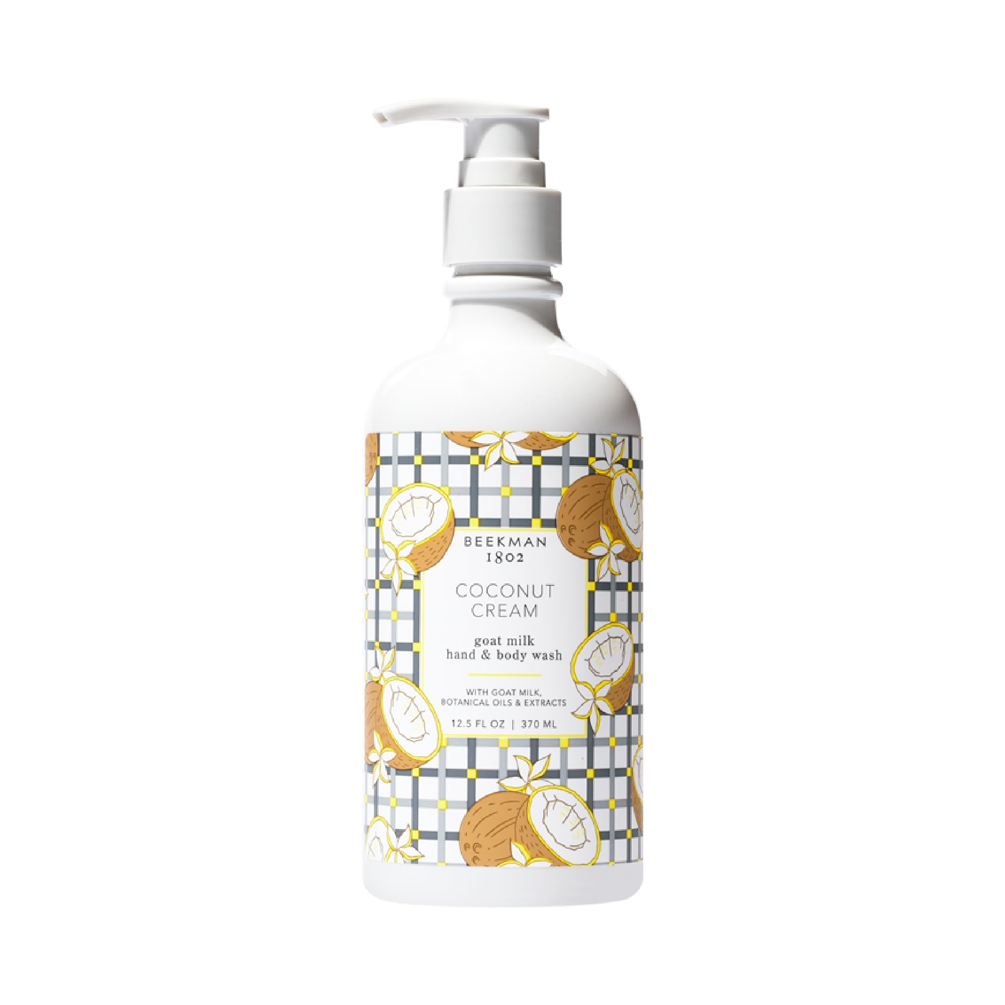 Beekman 1802 Goat Milk Hand Wash, Coconut Cream - Scented - 12.5 fl oz - Cleanses, Nourishes & Hydrates with Aloe Vera & Jojoba 