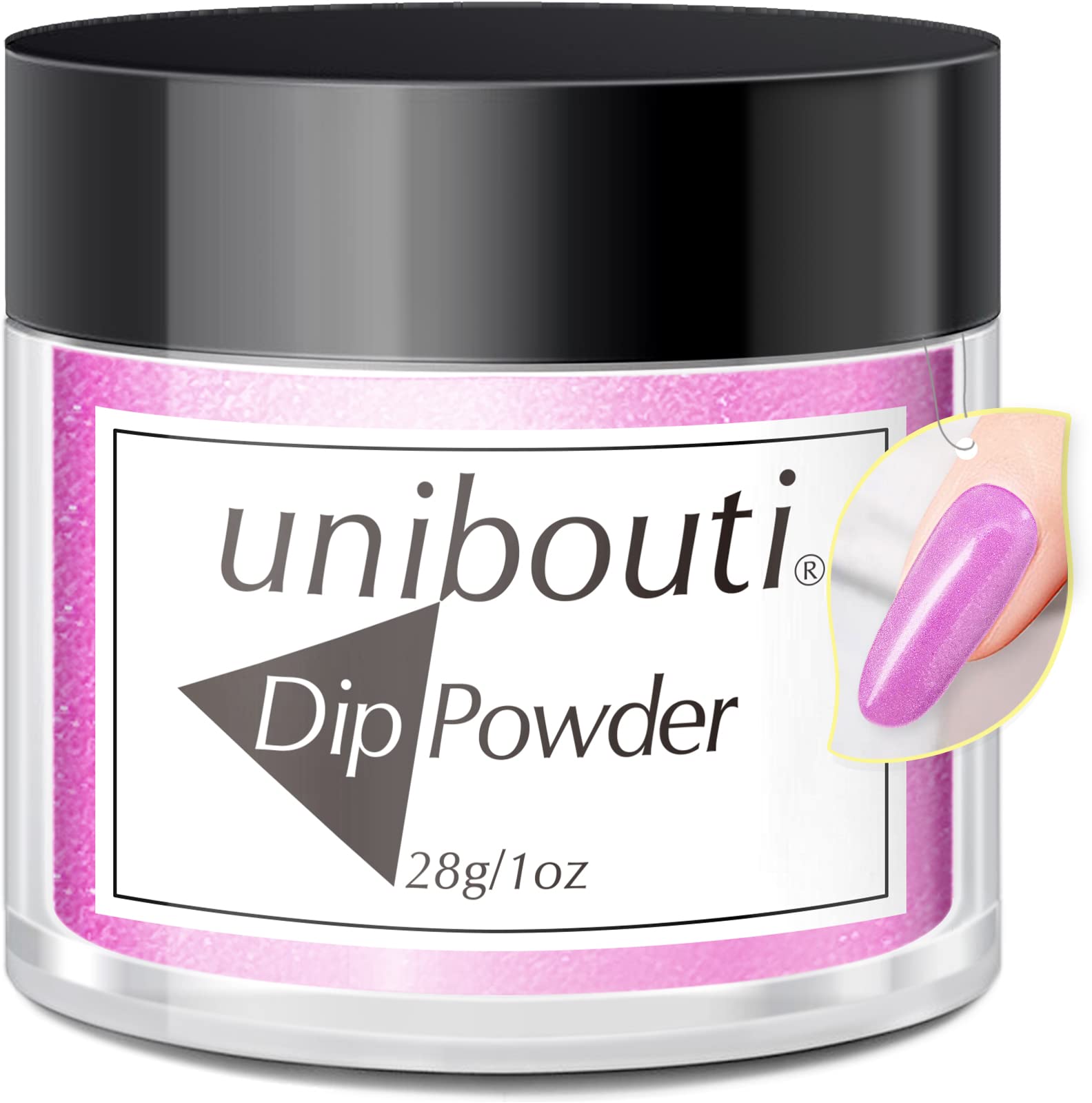 Upgrade Hot Pink Pearl Dip Powder Nail Color Refills, 1oz/28g, Unibouti Pro Dipping Powder System for Nail Art DIY at Home/Salon