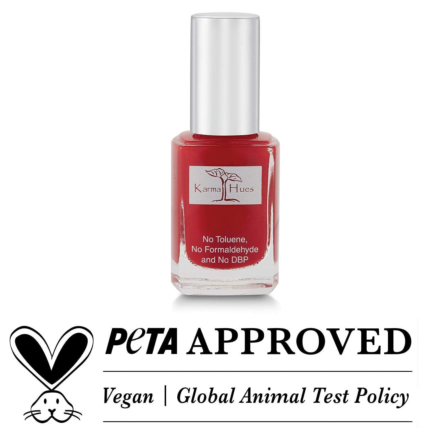 Karma Organic Non-Allergenic Nail Polish bridal cuticle Nailpolish bottle for women (RED AND EVEN)