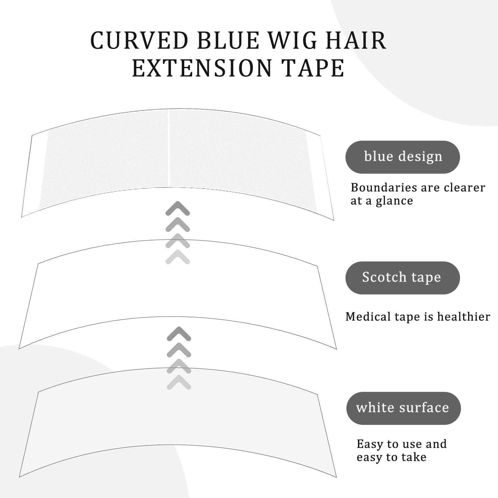 48 Pcs Lace Front Wig Tape, Double Sided Toupee Tape Adhesive Tape Strips Strong Hold Wig Tape Waterproof Lace Front Tape For Wi
