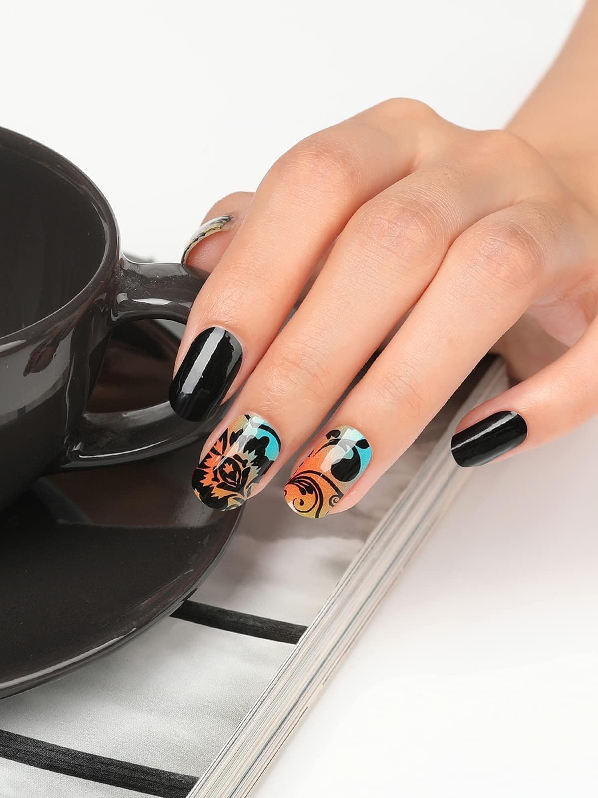 Kalolary Leopard Print Gel Nail Polish Strips Nail Art Sticker Waterproof Full Nail Wraps Decal Kits For Diy Summer Nail Art, In