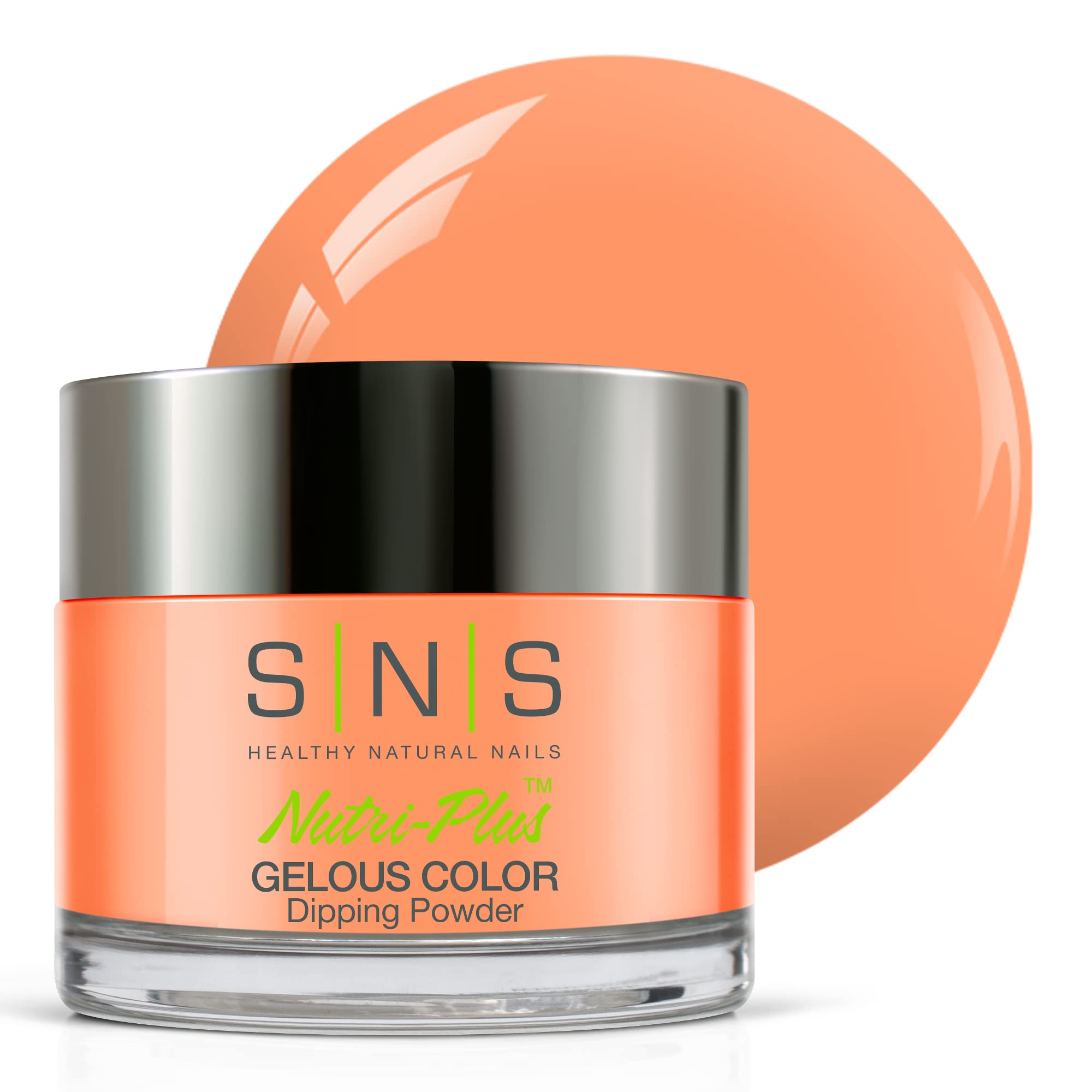 SNS Nail Dip Powder, Gelous Color Dipping Powder - Crash & Burn (Orange/Neon) - Long-Lasting Dip Powder Nail Color Lasts 14 Days