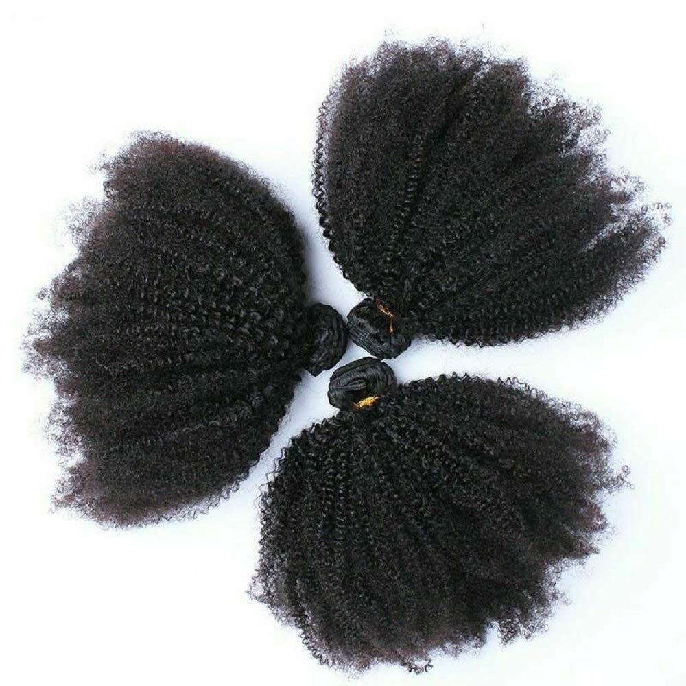Mongolian Afro Kinky Curly Bundles Human Hair 12 12 12 Inch 4B 4C Afro Kinky Human Braiding Hair Bundles For Black Women 100% Un