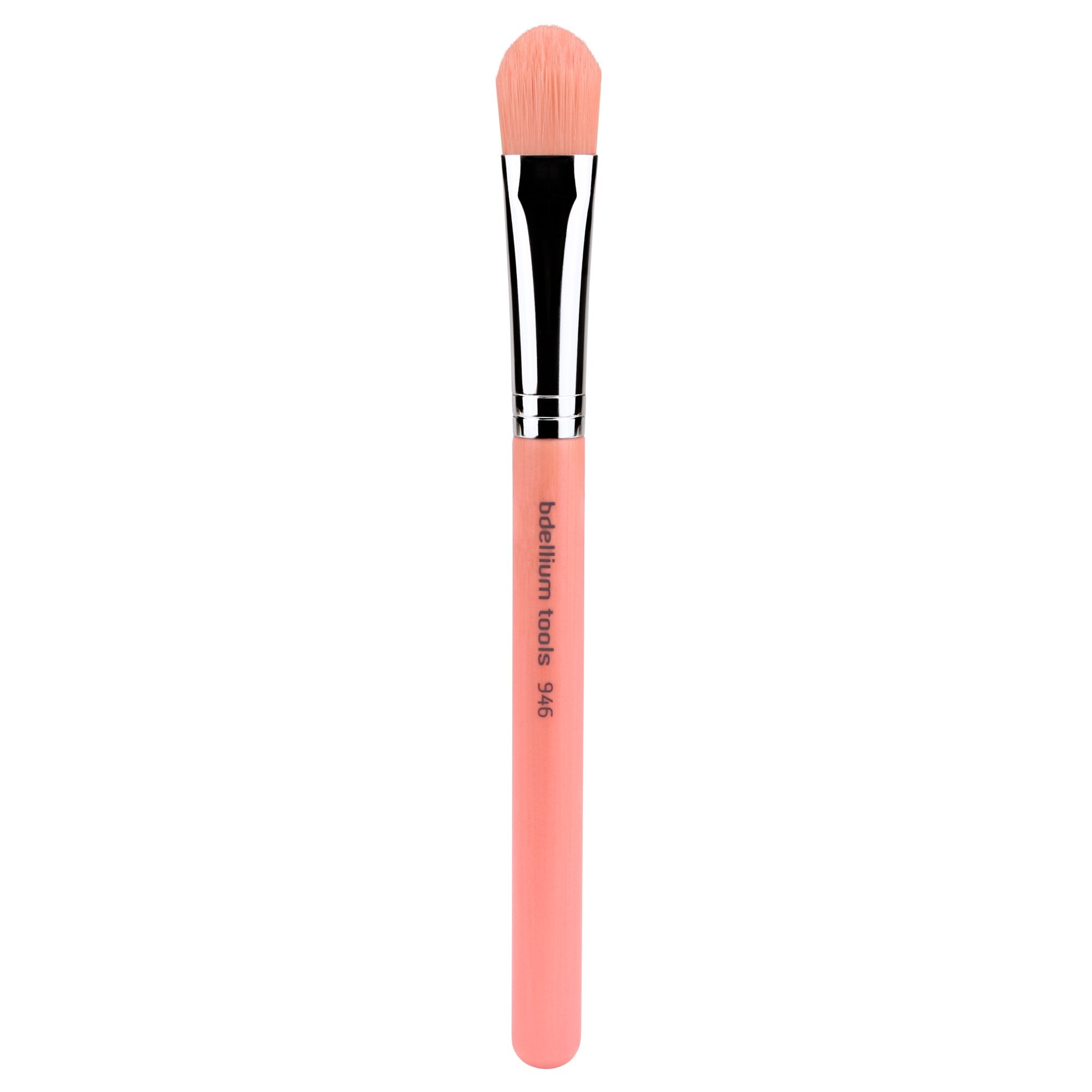 Bdellium Tools Professional Makeup Brush - Pink Bambu Series 946 Firm Foundation - With Soft Synthetic Fibers, For Blending & Co