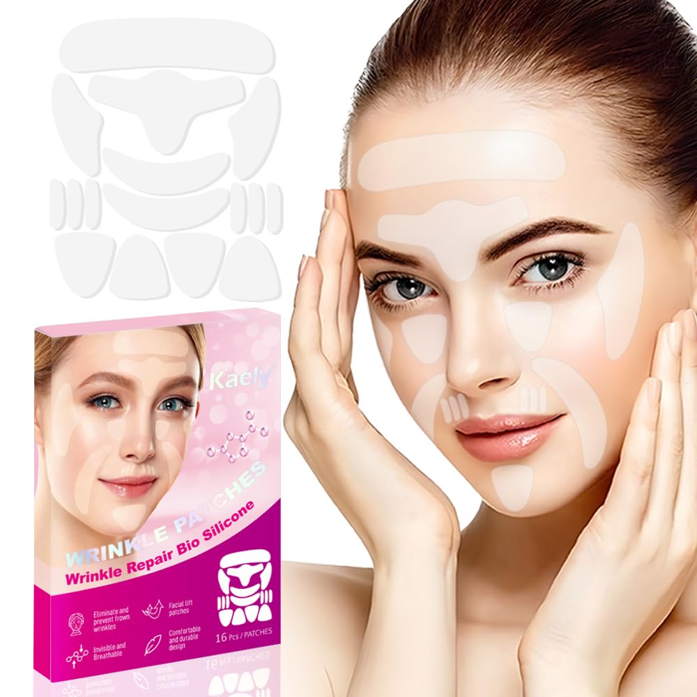 Kaely 256 Pcs Face Tape For Wrinkles Overnight,Facial Skin Wrinkle Patches For Face Overnight,Face Tape For Castor Oil,Face Oil