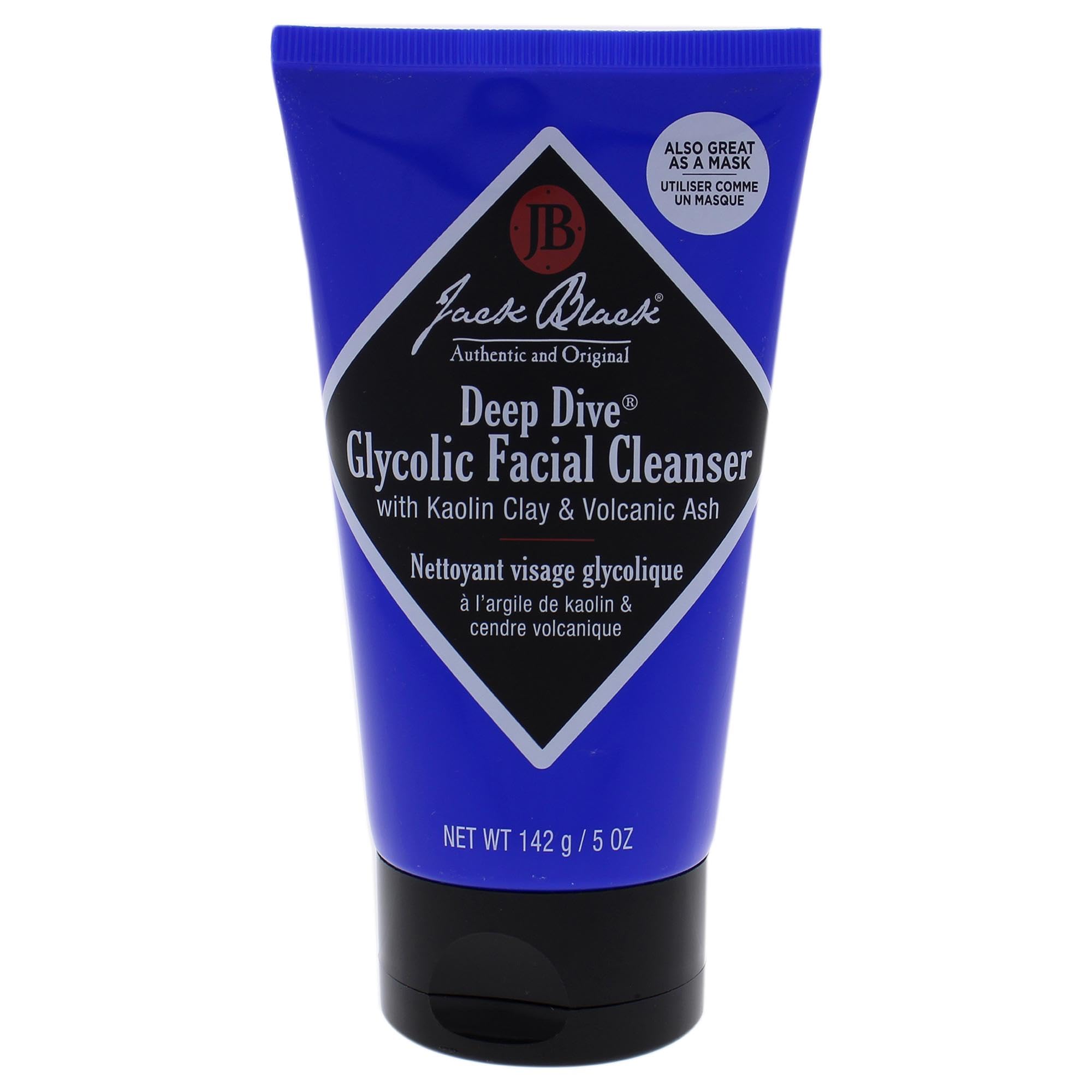 Jack Black - Deep Dive Glycolic Facial Cleanser, 5 Fl Oz - Clay-Based Cleanser, PureScience Formula, Facial Cleanser and Mask, R