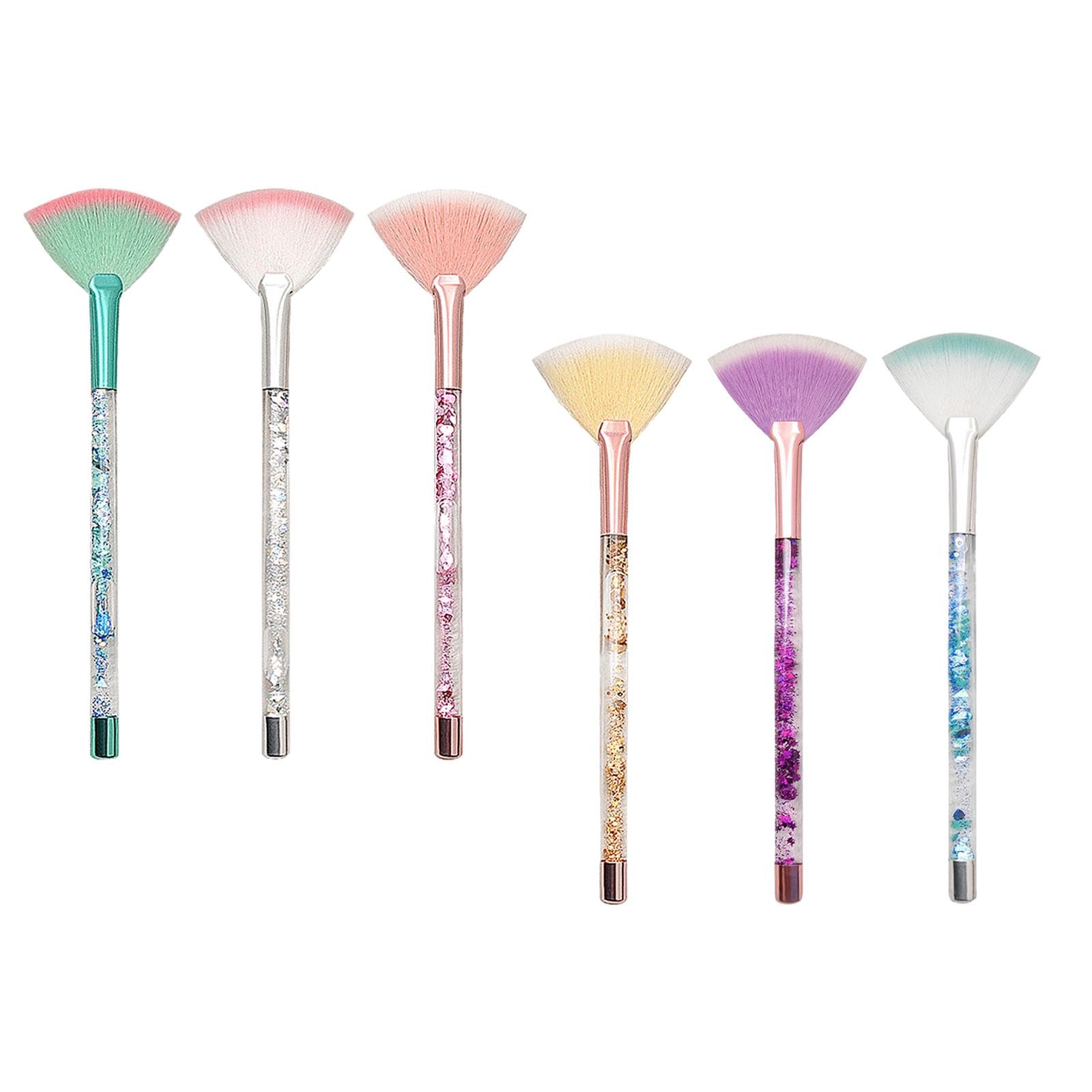 Secret Desire Fan Makeup Brush Durable Makeup Loose Powder Brush For Women Girlfriend Lady Green