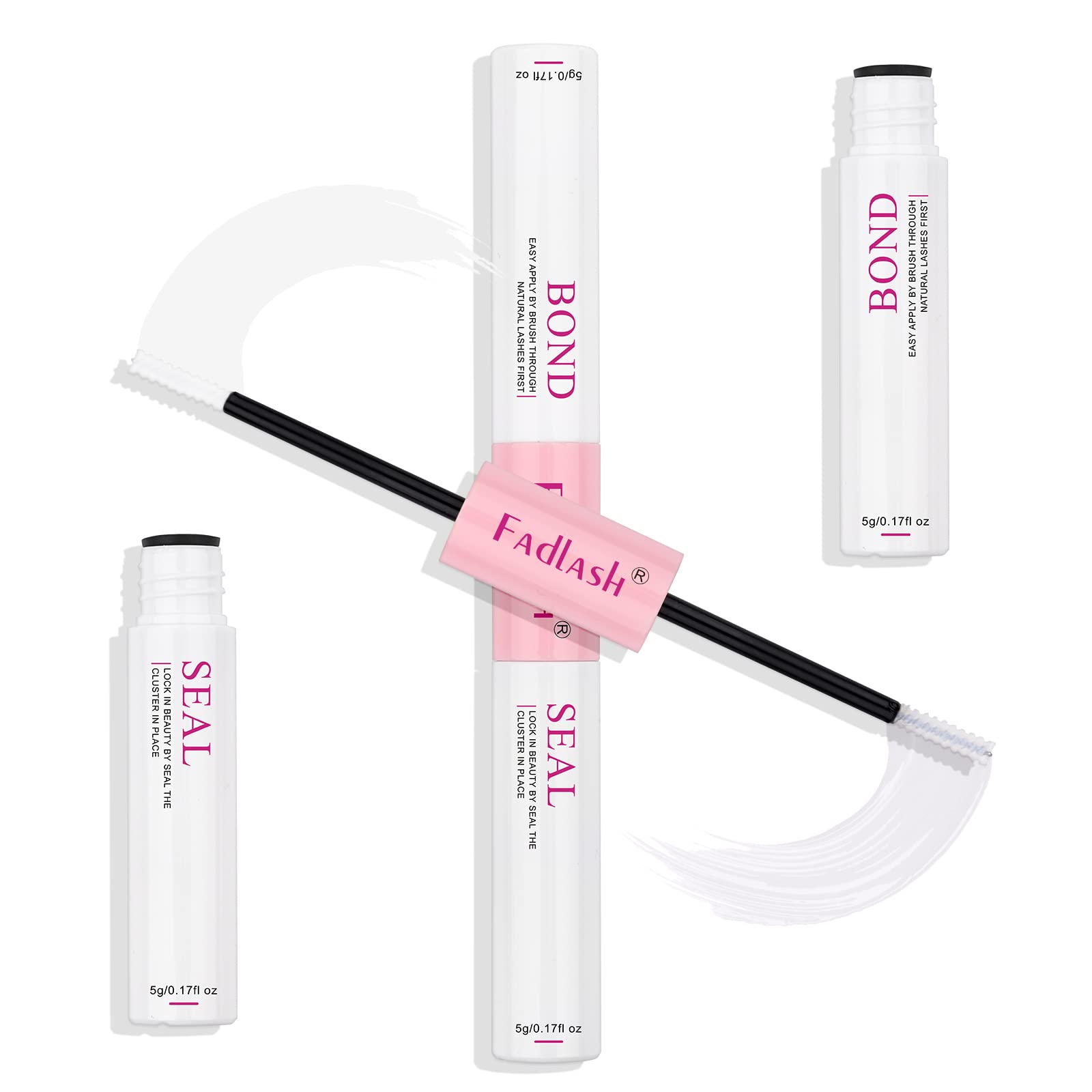 Lash Bond And Seal 10Ml Individual Lashes Glue And Seal Super Strong Hold Diy Lash Extension Kit Hold 48-72 Hours Waterproof Clu