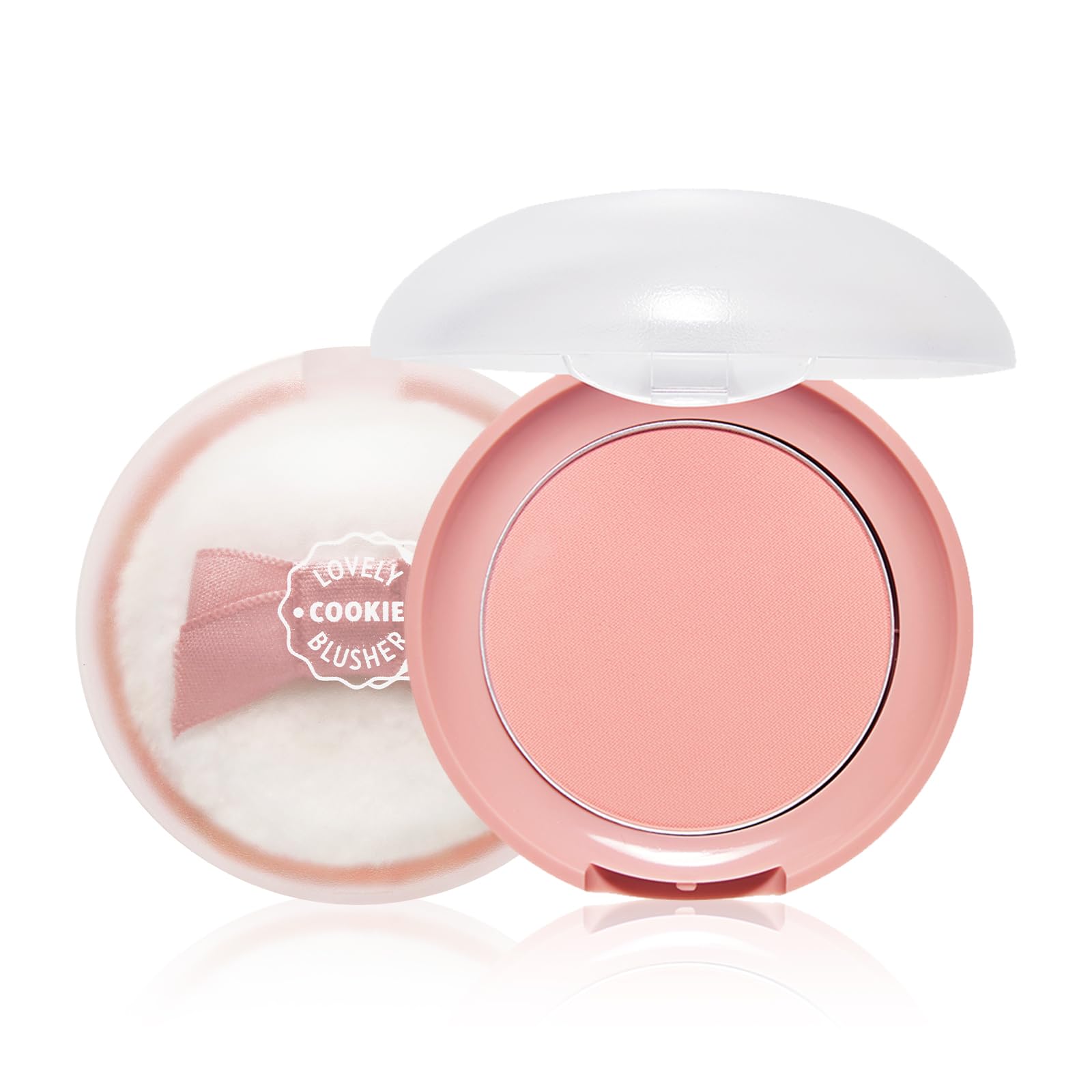Etude Lovely Cookie Blusher - Peach Choux Wafers 4G | Glowing & Natural Powder Blush With Long-Lasting Sebum Control | Easy Appl