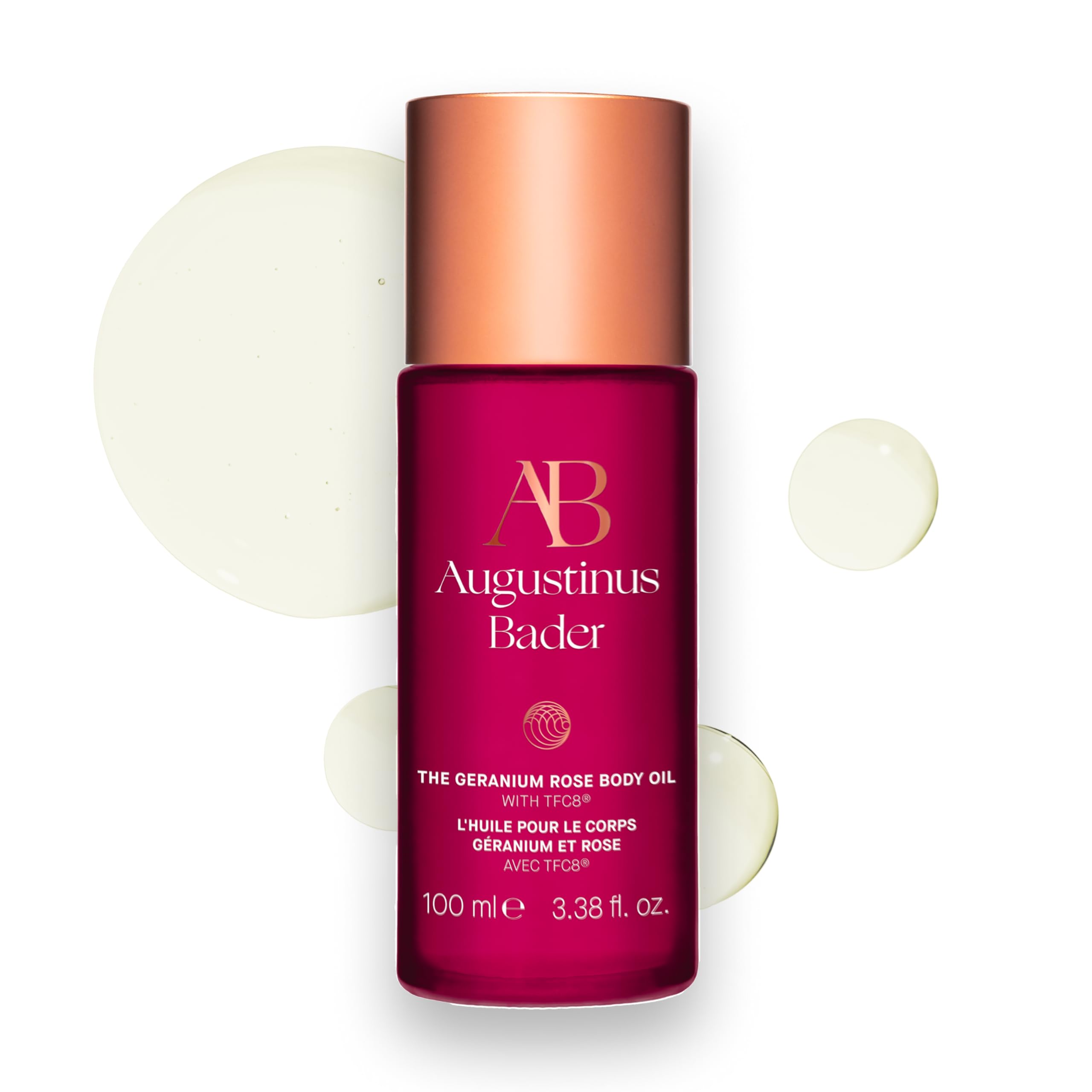 Augustinus Bader The Geranium Rose Body Oil - Luxury Aromatic Hydrating Body Oil - Nourishes, Softens & Restores Skin for a Smoo