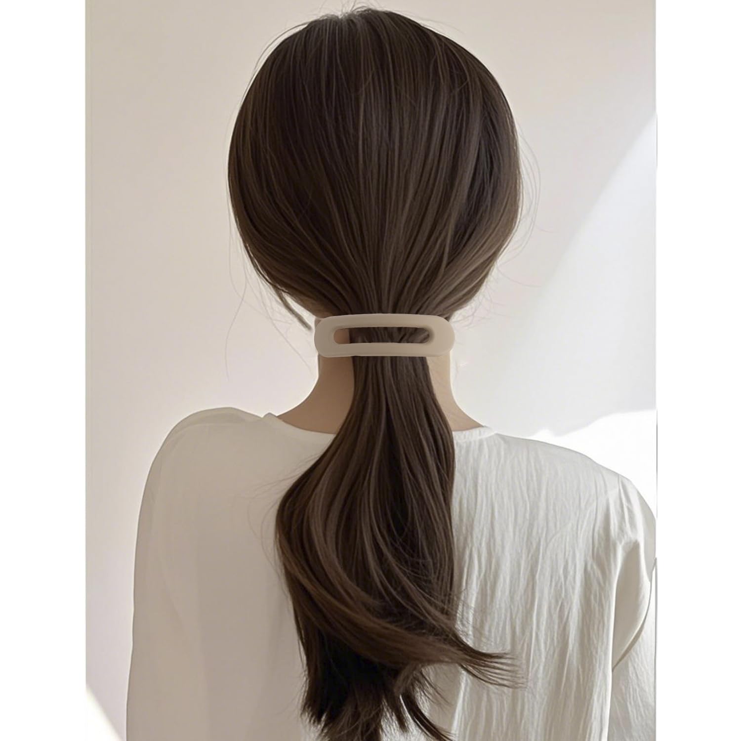 Atoden Flat Barrettes Clips for Thick Thin Fine Hair 4Pcs Large French Barrette Matte Hair Slides Non Slip Strong Hold Clamps Vi
