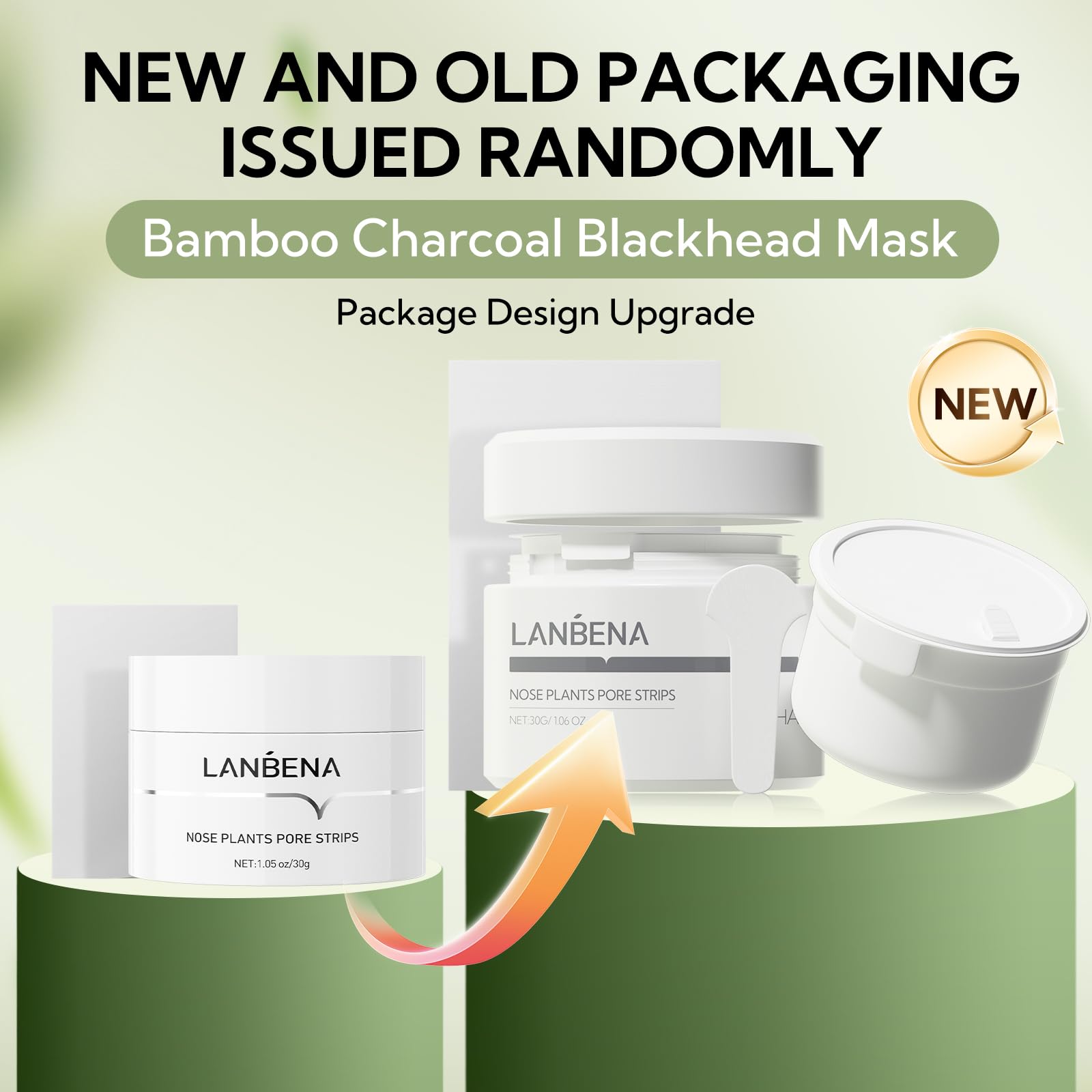 LANBENA Blackhead Remover Nose Pore Strips for Face, 2.0 Upgraded Deep Cleansing Peel off Mask Nose Strips Skincare for All Skin