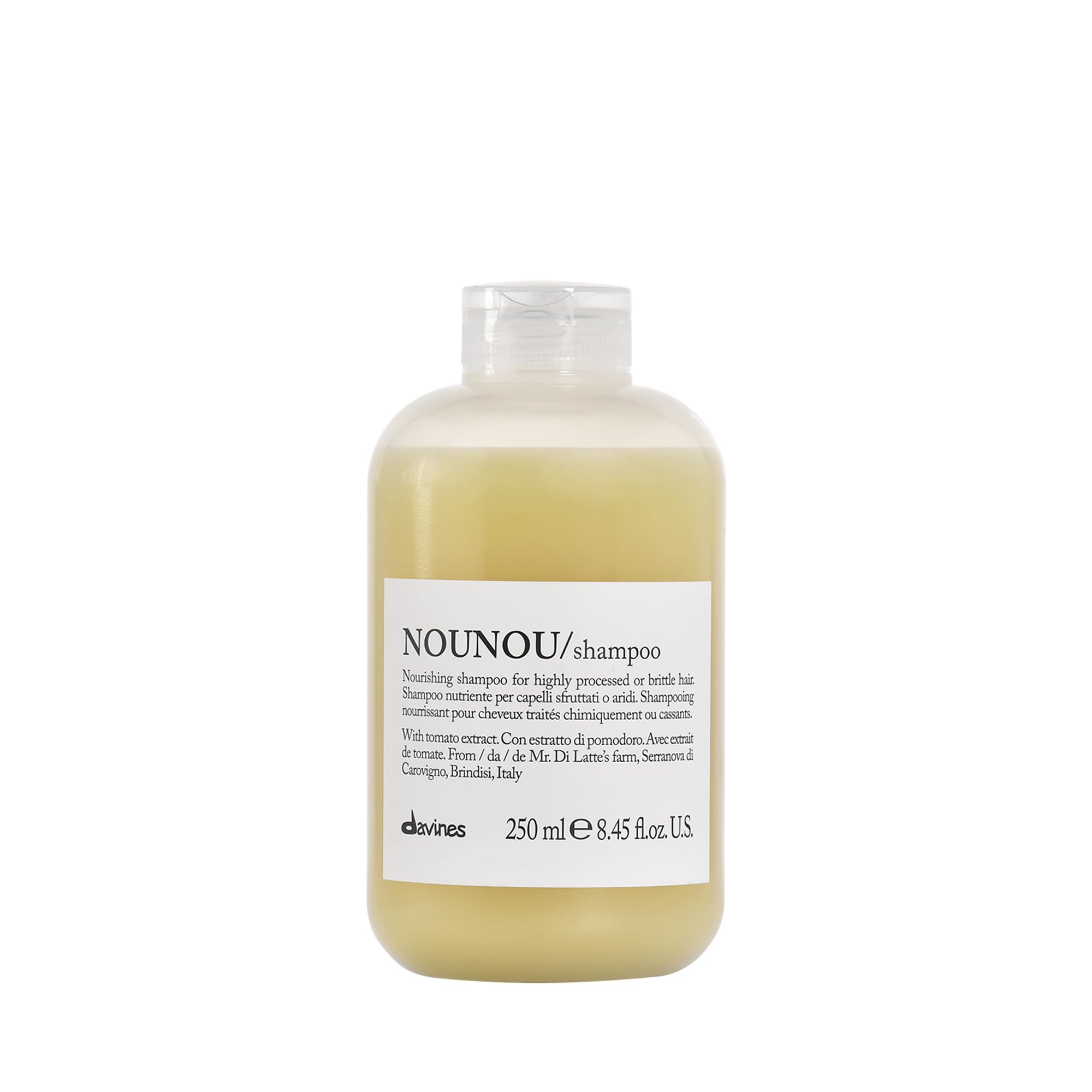 Davines NOUNOU Shampoo | Hydrating Deep Shampoo for Bleached, Permed, Relaxed, Damaged Hair or Very Dry Hair | Replenishes Chemi