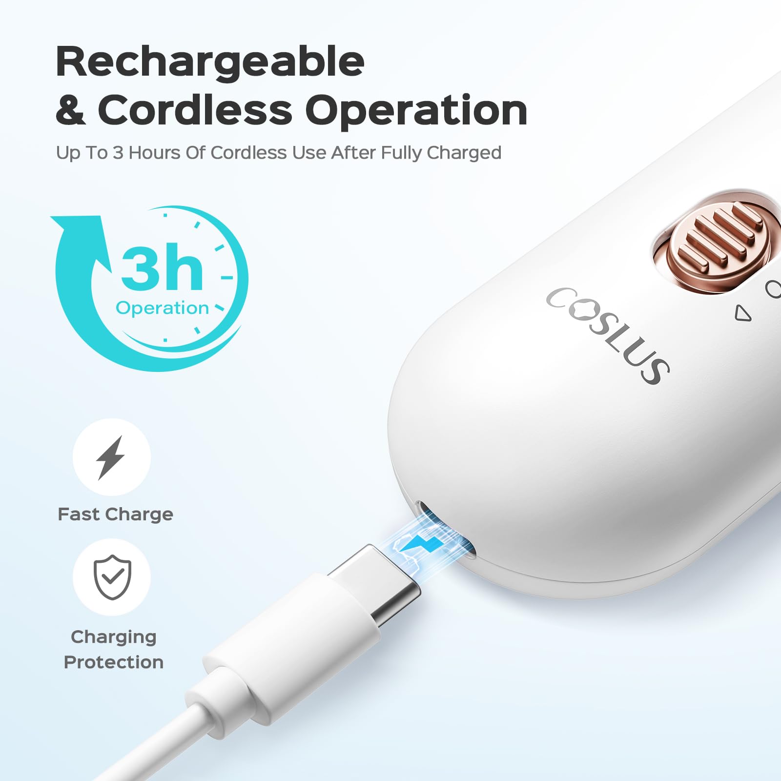 COSLUS Professional Manicure Pedicure Kit: 5 in 1 Electric Nail File Set Toenail Grinder, 5 Speed Cordless Nail Drill for Thick