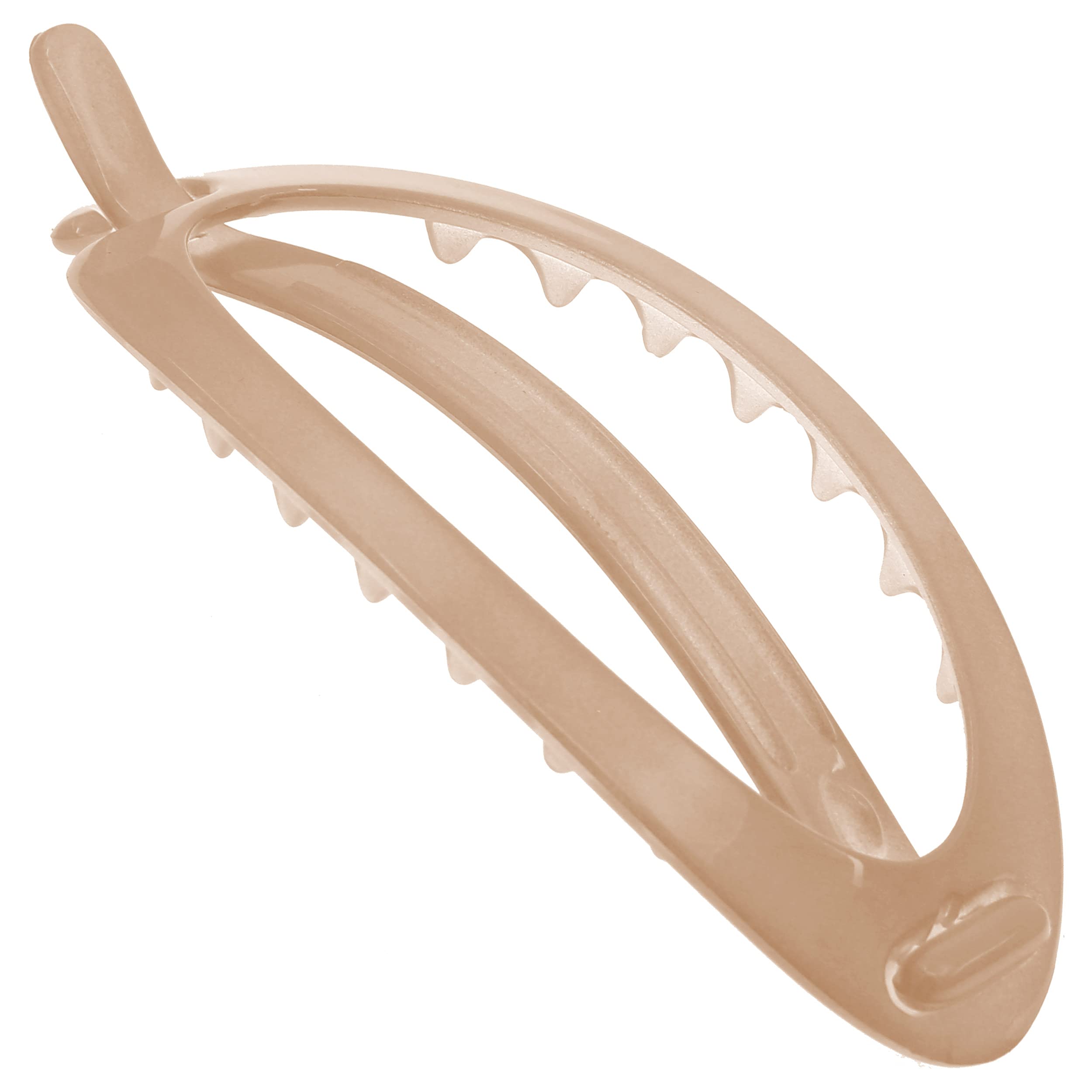 Camila Paris CP2320 French Hair Barrette Clip, Flexible Ponytail Holder No Metal Parts, Strong Hold Grip Hair Clips for Women, N