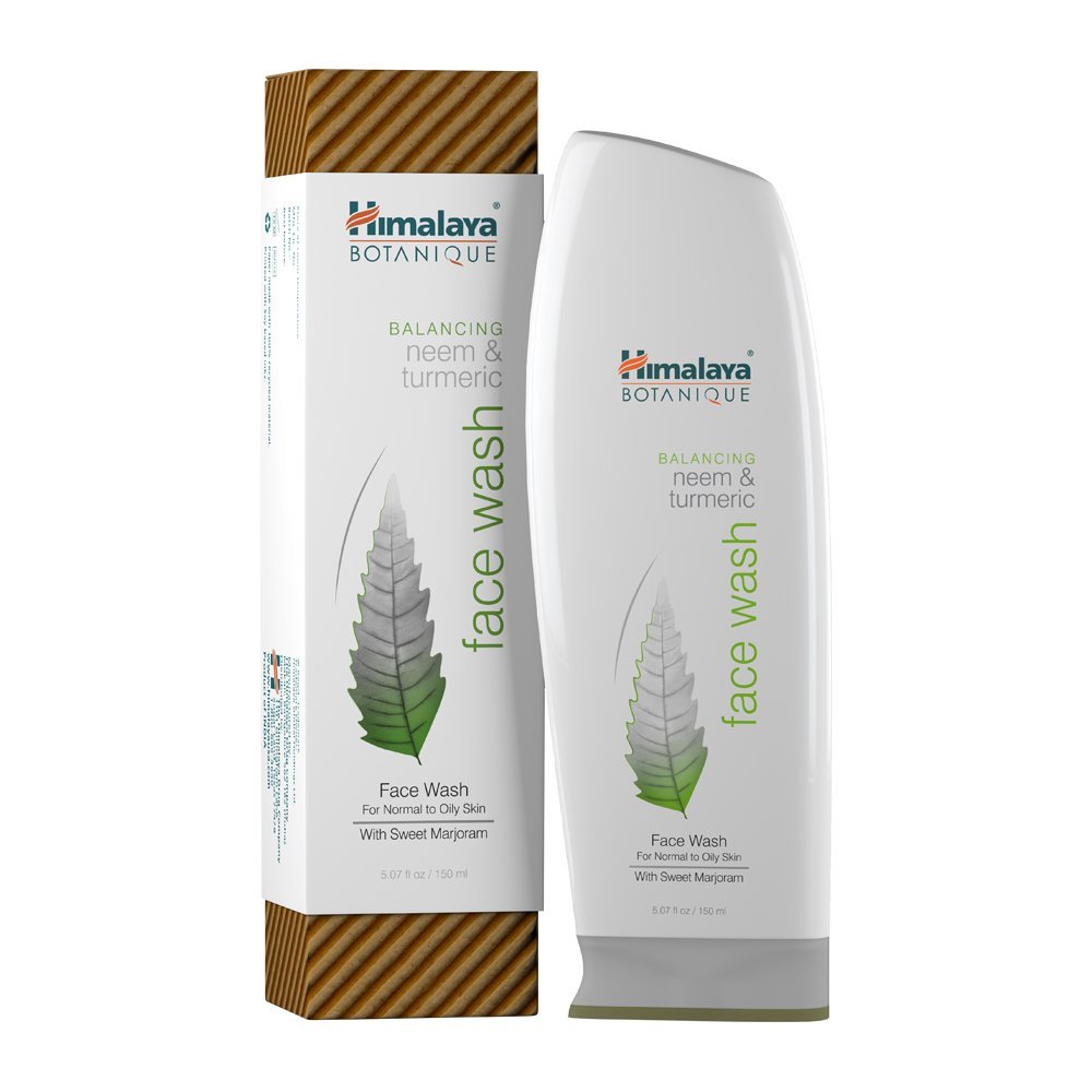 Himalaya Botanique Balancing Neem & Turmeric Face Wash, Dermatologically Tested, Vegan, Cruelty Free, Paraben Free, SLS Free, 5.