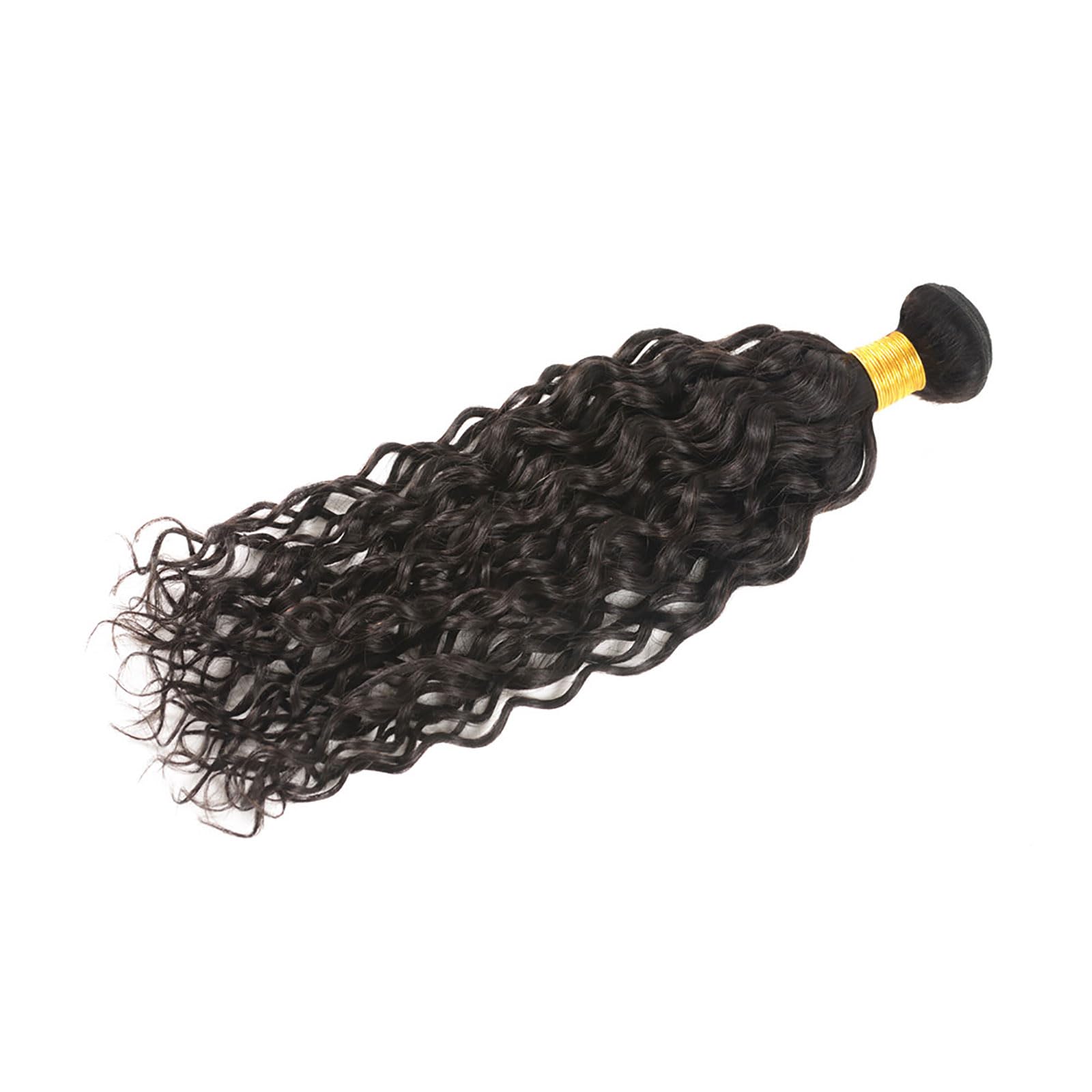 10A Brazilian Water Wave Human Hair Bundle 1 Bundle 18 Inch Water Wave Hair Extensions Curly Wave Bundles Wet and Weave Double W