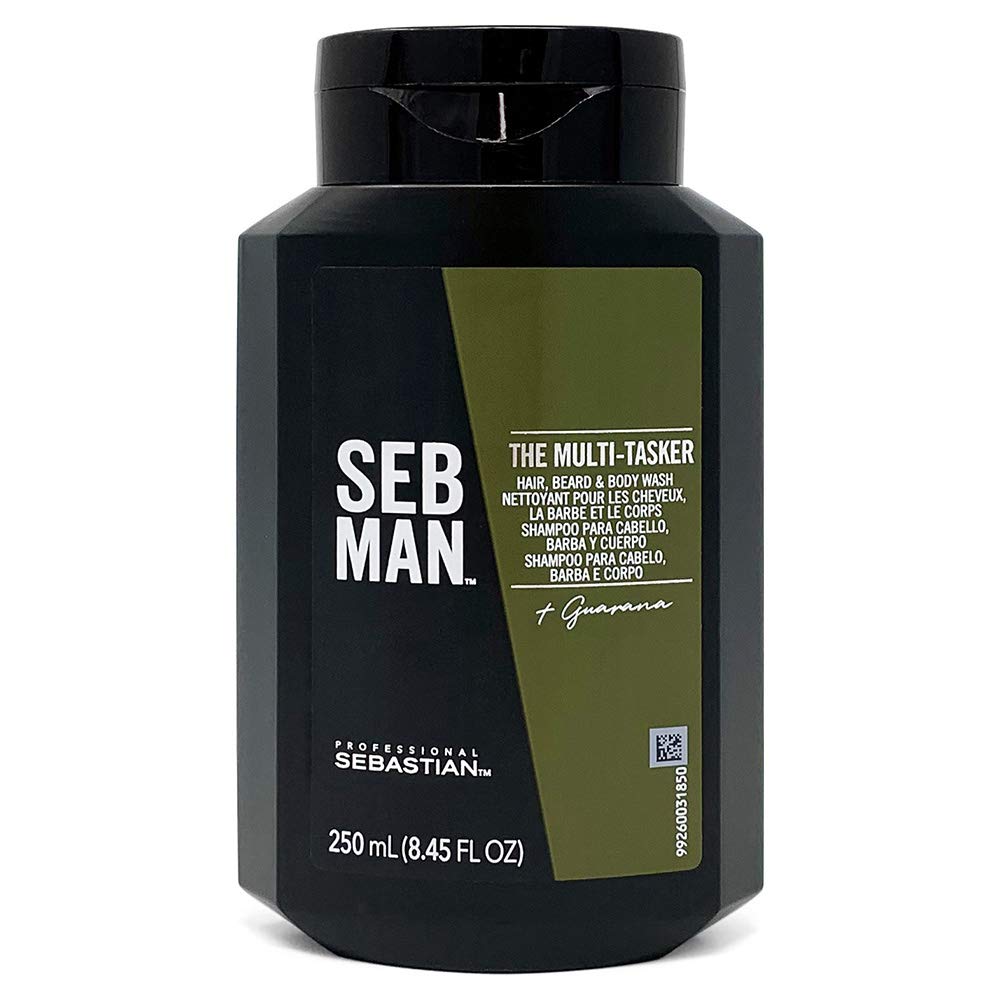 Sebastian SEB MAN The Multi-Tasker Mens All-in-One Hair, Beard & Body Wash, 8.4 fl oz