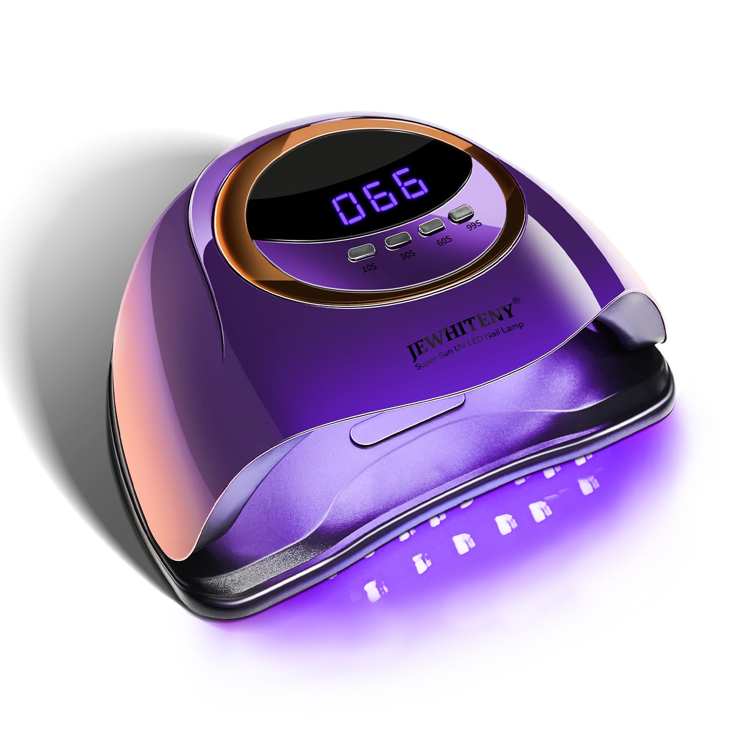 JEWHITENY Purple Fast U V Dryer for Gel Nail Polish:Gel Manicure U V Light with 4 Timers & Automatic Sensor Gel Nail Lamp Profes